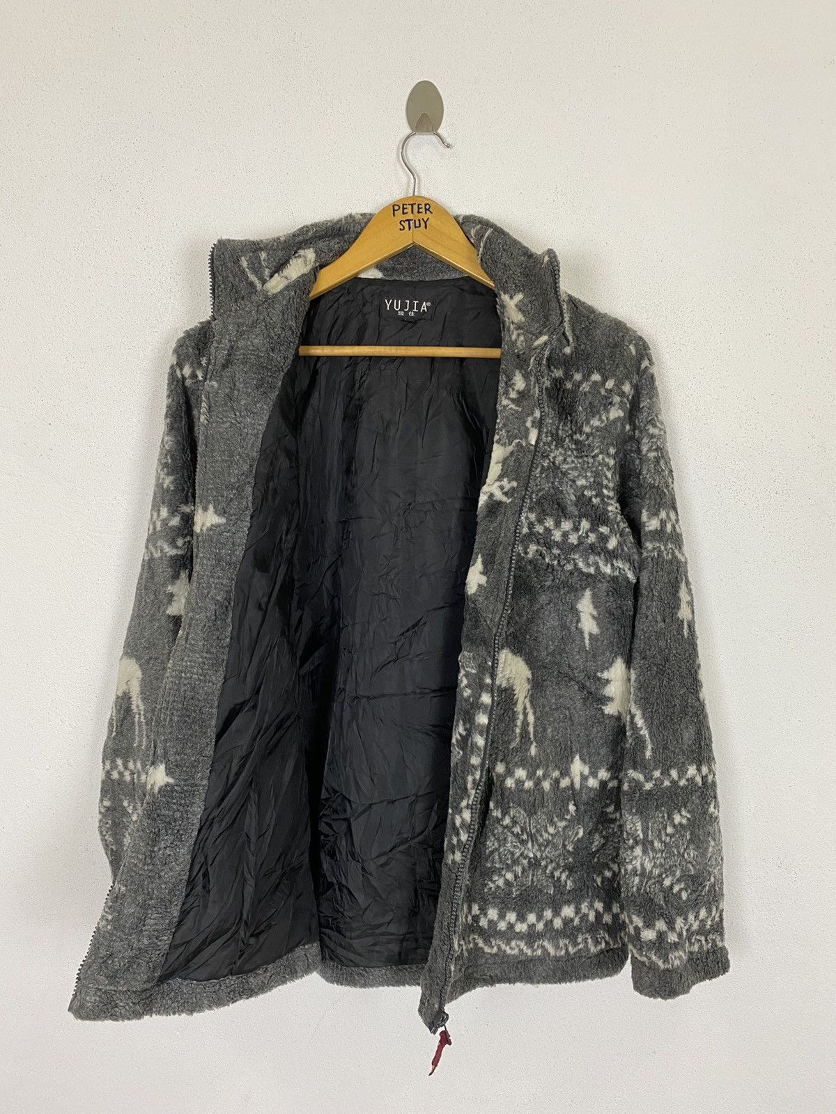Japanese Brand YUJIA SHERPA ZIPPER JACKET Size US L / EU 52-54 / 3 - 7 Thumbnail