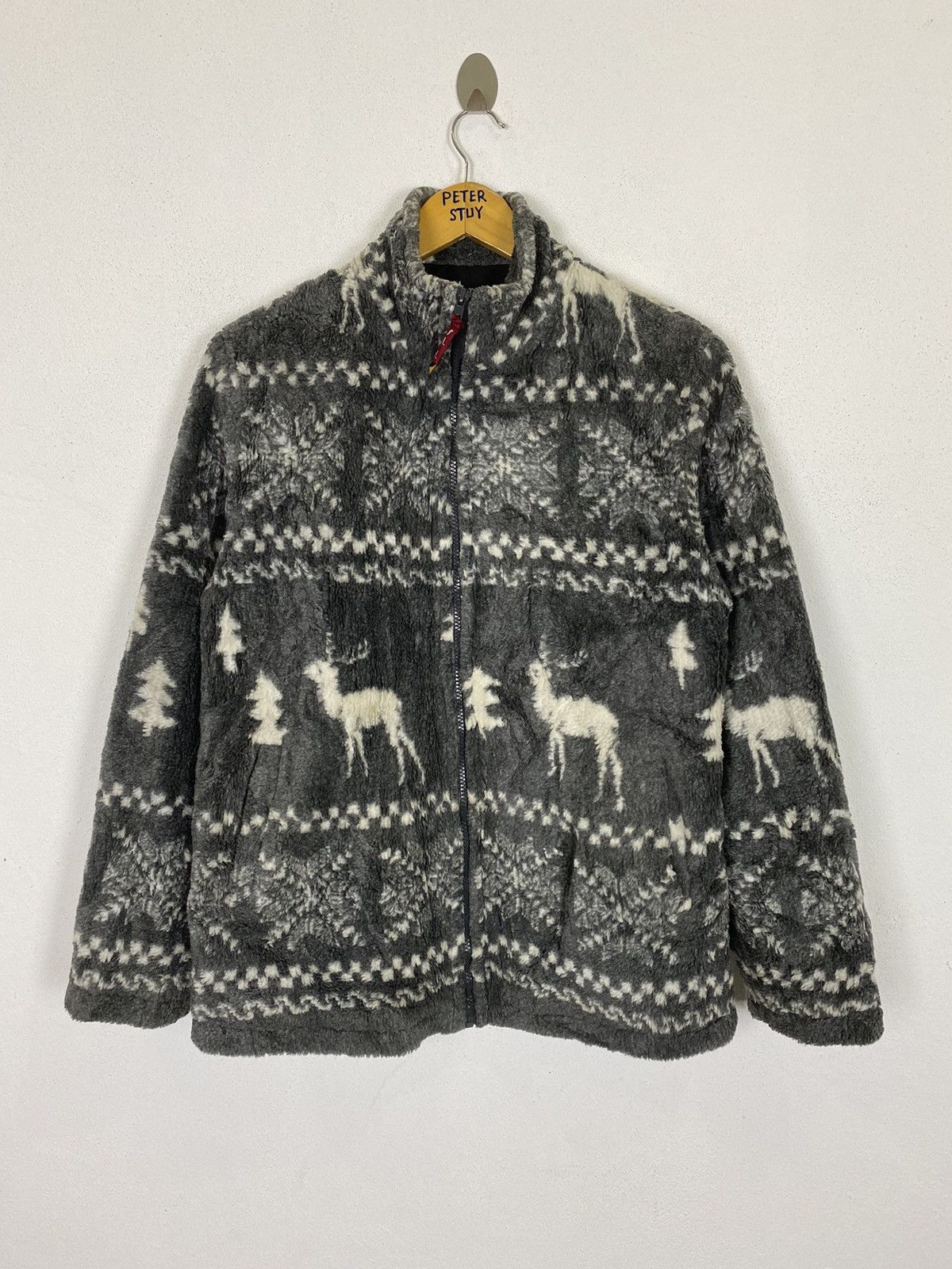 Japanese Brand YUJIA SHERPA ZIPPER JACKET Size US L / EU 52-54 / 3 - 2 Thumbnail