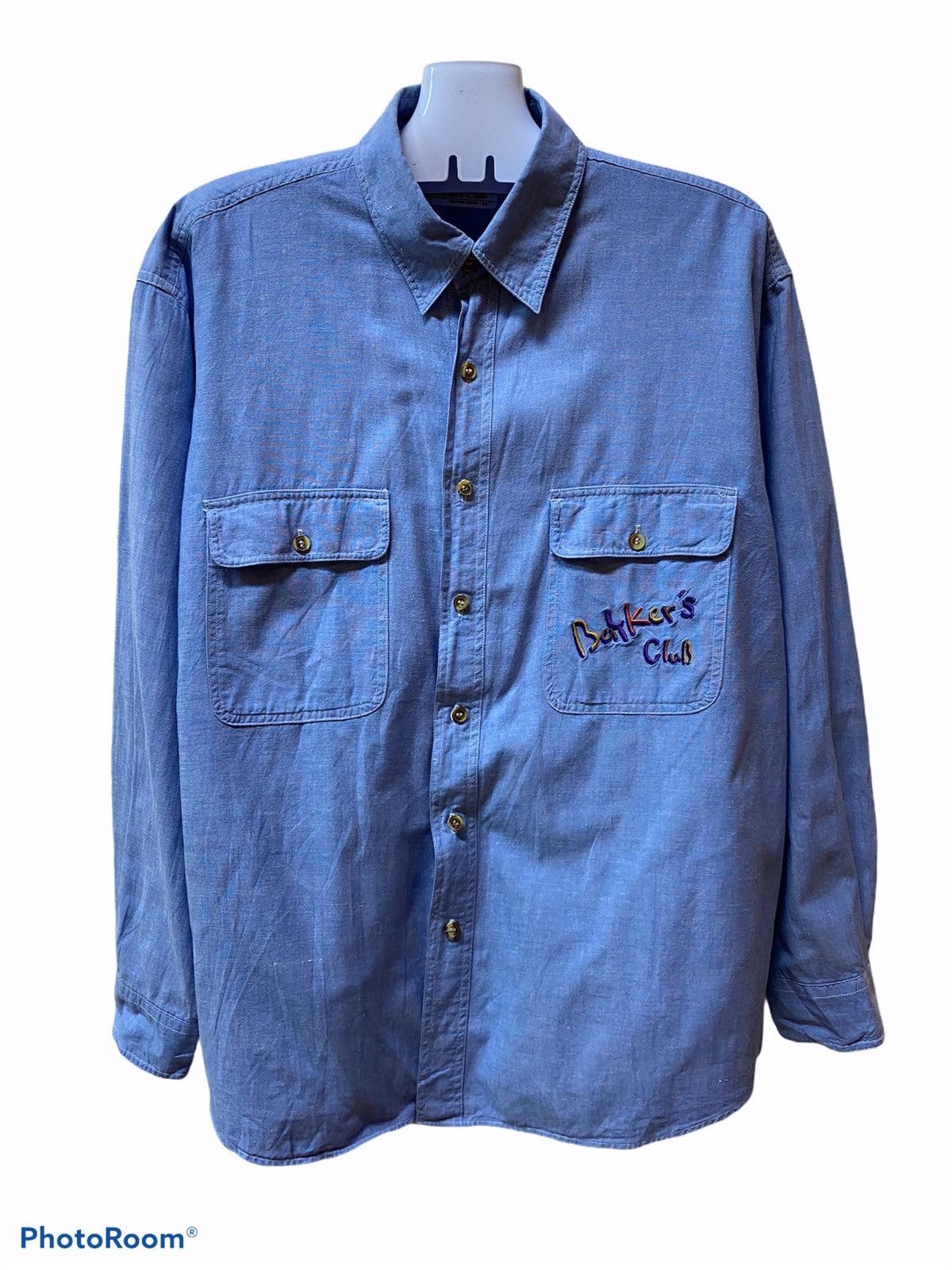 Barkers × Japanese Brand Embroided Logo Baykers Club Button Up Shirt Size US M / EU 48-50 / 2 - 1 Thumbnail