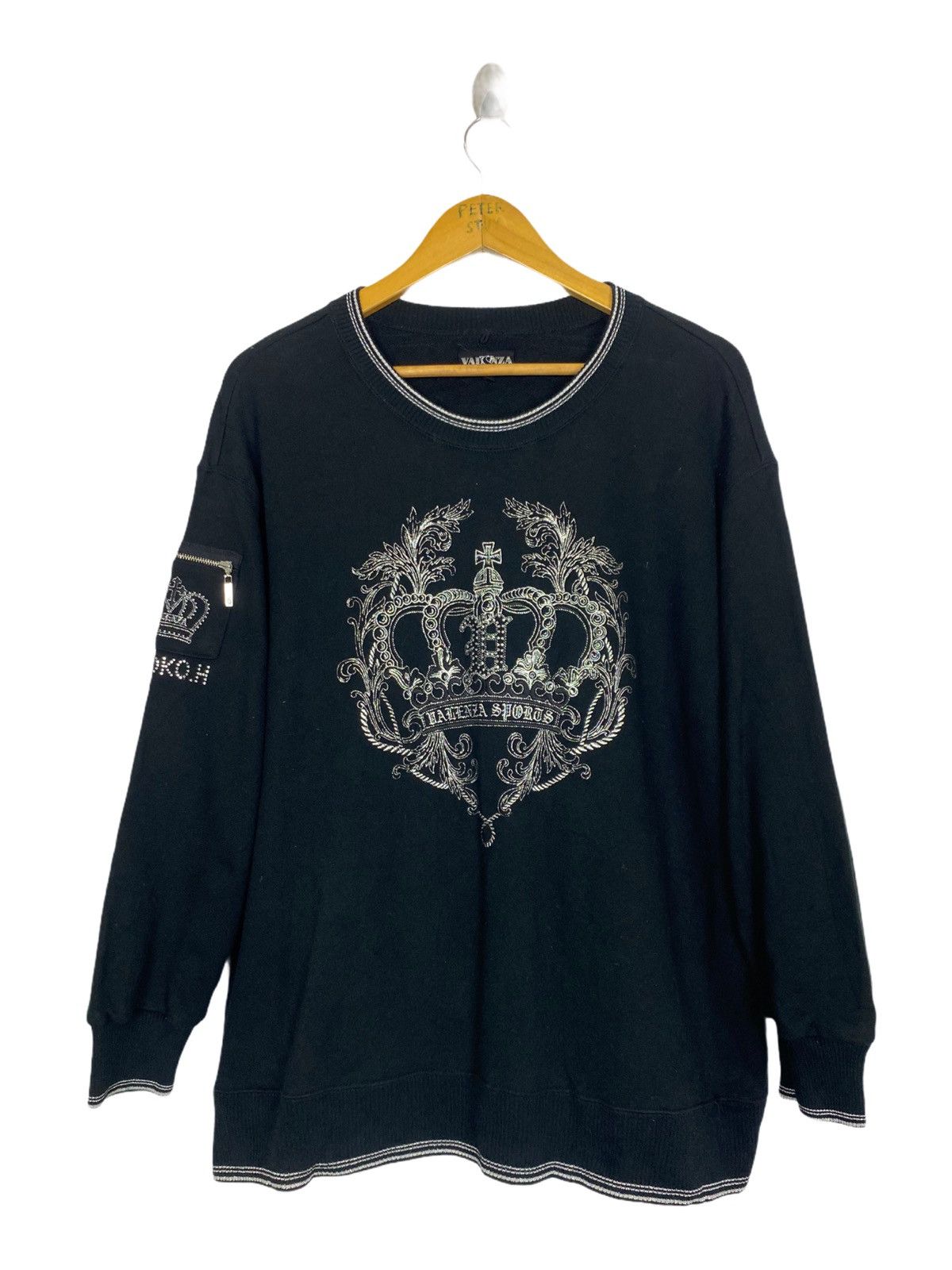 image of Archival Clothing Valenza Sports Sweater in Black, Men's (Size Medium)