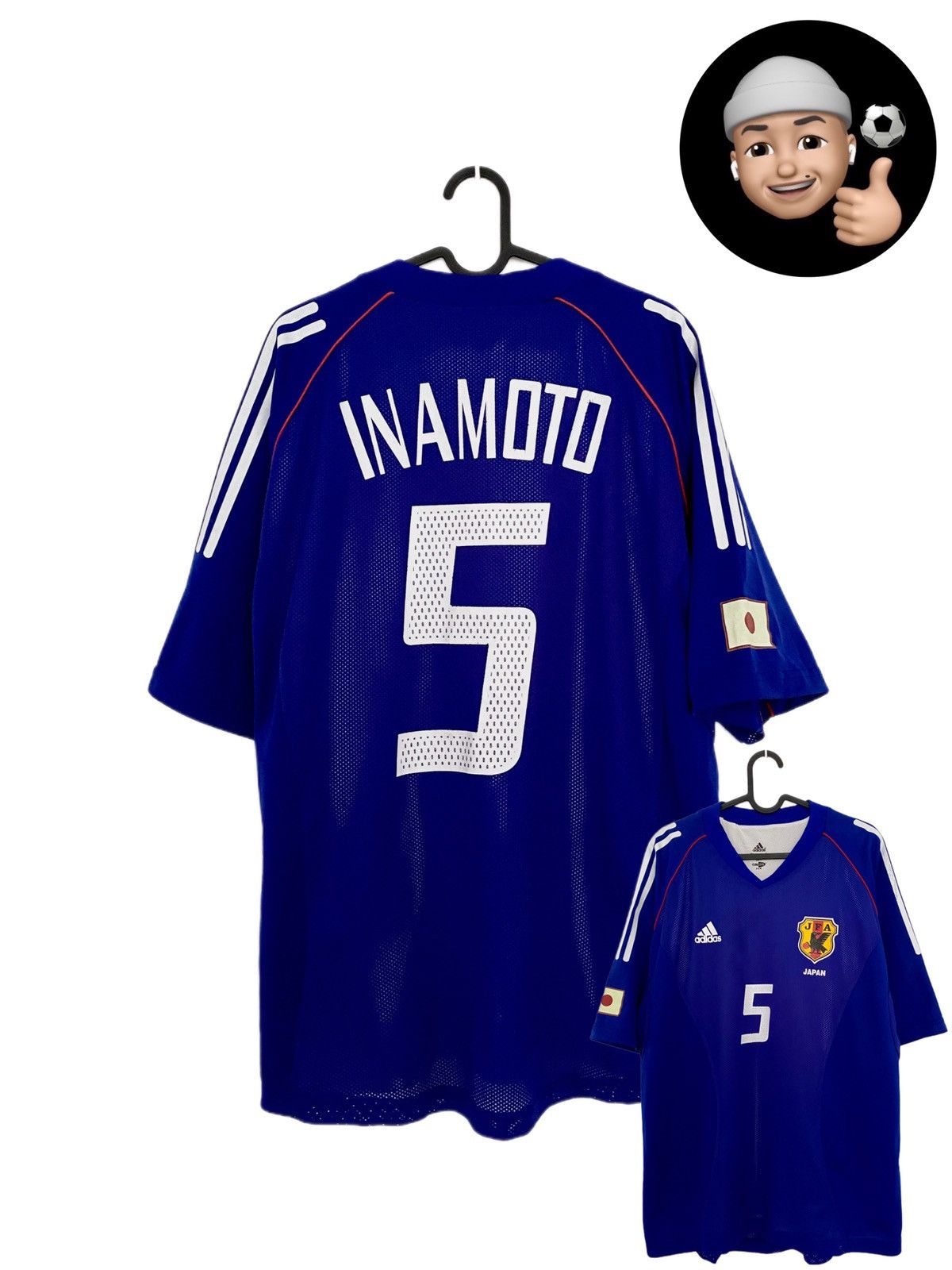 2002 PLAYER ISSUE Japan Inamoto Adidas Vintage Soccer Jersey