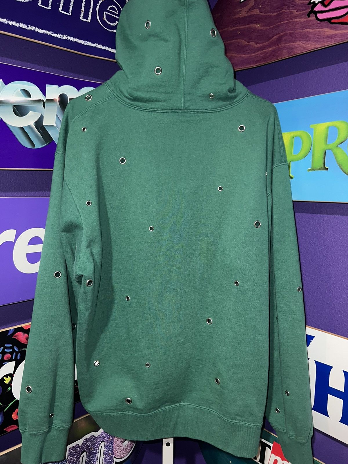 Supreme Supreme Eyelet Hooded Sweatshirt Size US L / EU 52-54 / 3 - 5 Thumbnail