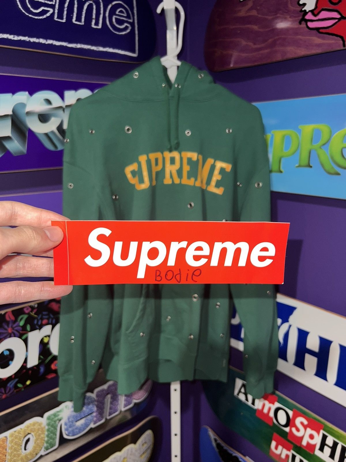 Supreme Supreme Eyelet Hooded Sweatshirt Size US L / EU 52-54 / 3 - 10 Thumbnail