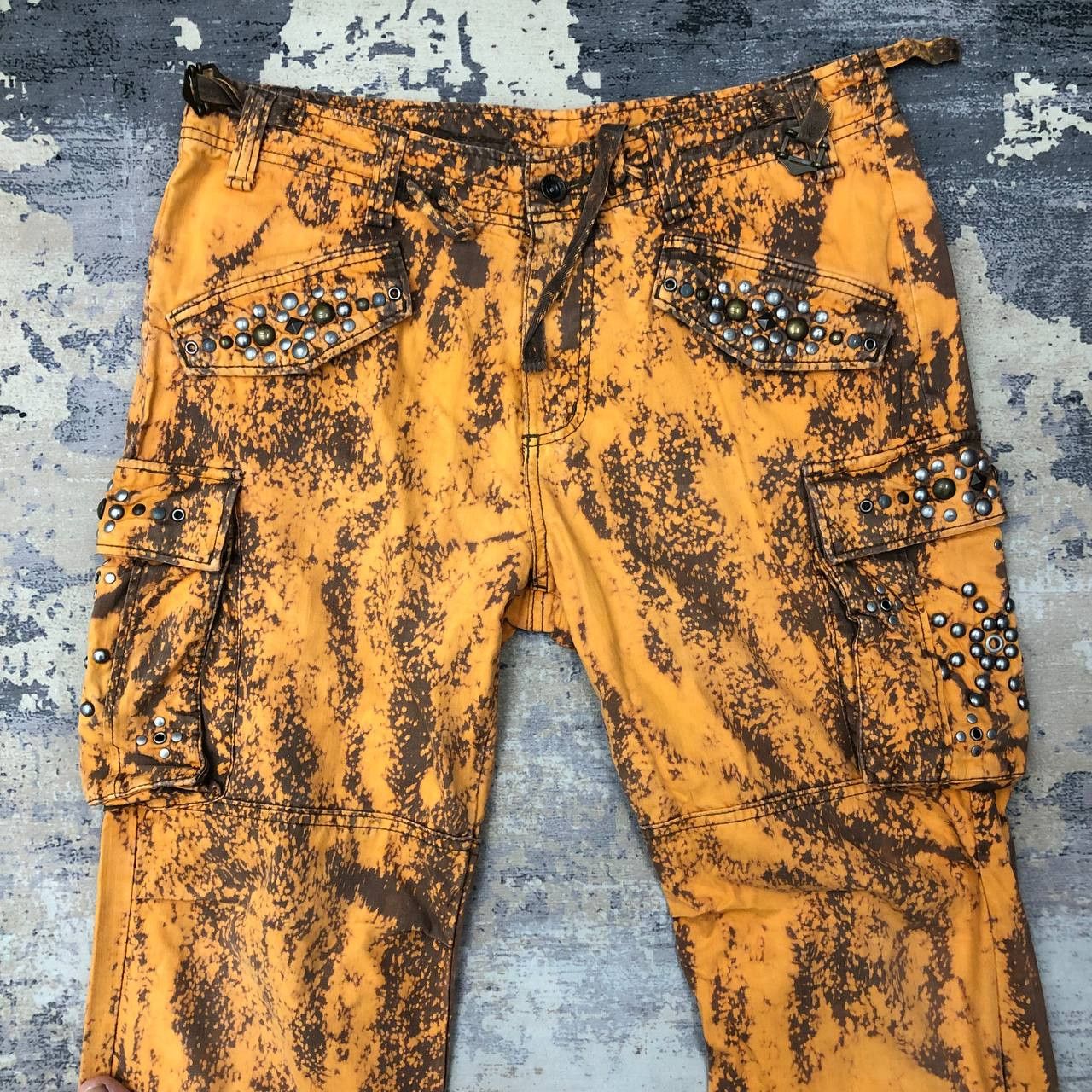 Other P597 JAPAN PUNK STUDED CARGO PANTS Size US 32 / EU 48 - 3 Thumbnail