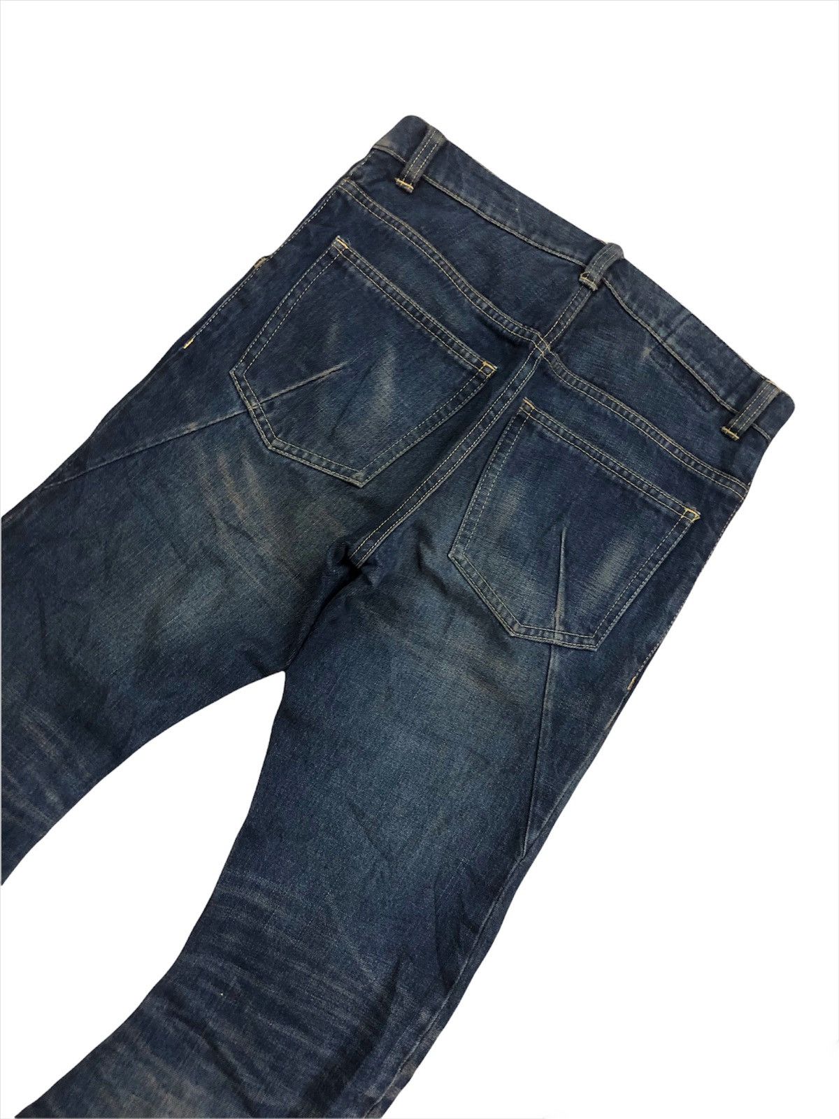 Kazuyuki Kumagai Attachment GRAIL🔥Attachment 🇯🇵 Indigo Based J Curve Flare Denim Size US 30 / EU 46 - 5 Thumbnail