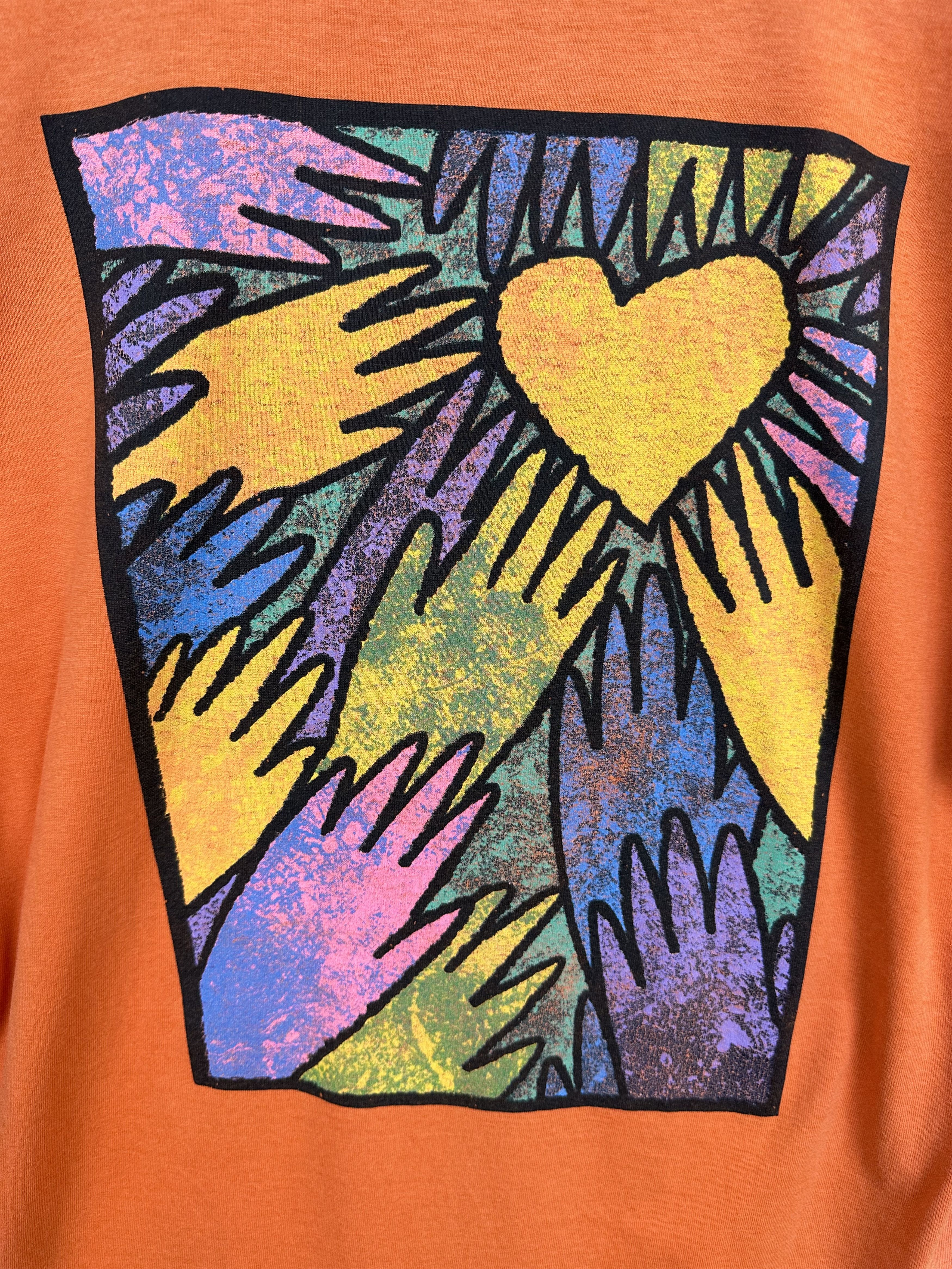 Vintage Vintage 90s Reach up & reach out:TeamKid Art T-Shirt Size US L / EU 52-54 / 3 - 3 Thumbnail