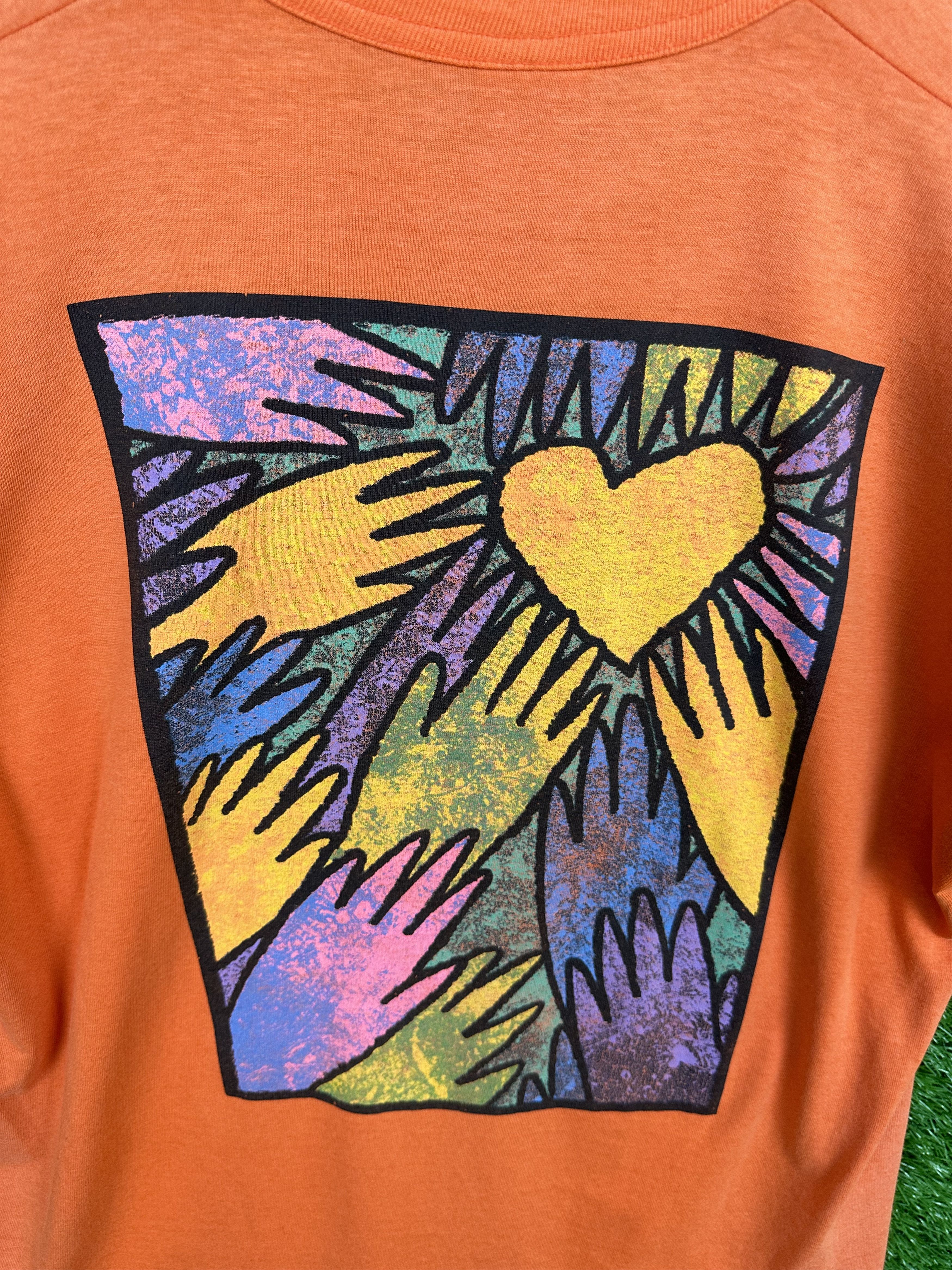 Vintage Vintage 90s Reach up & reach out:TeamKid Art T-Shirt Size US L / EU 52-54 / 3 - 4 Thumbnail