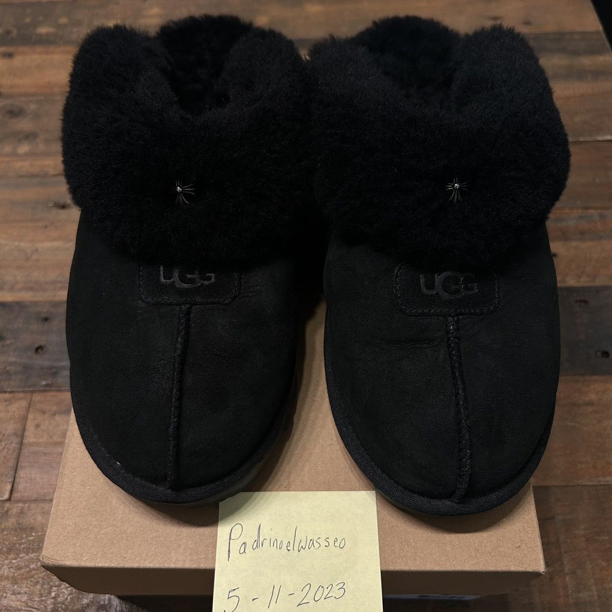 Chrome Hearts Chrome Heart Ugg fur slippers | Grailed