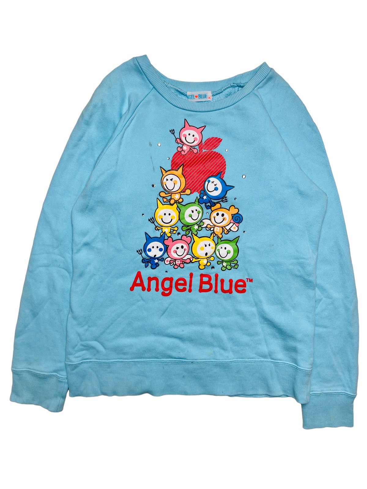 image of Hysteric Glamour 2000S Angel Blue - Printed Mascots Crewneck, Men's (Size Small)