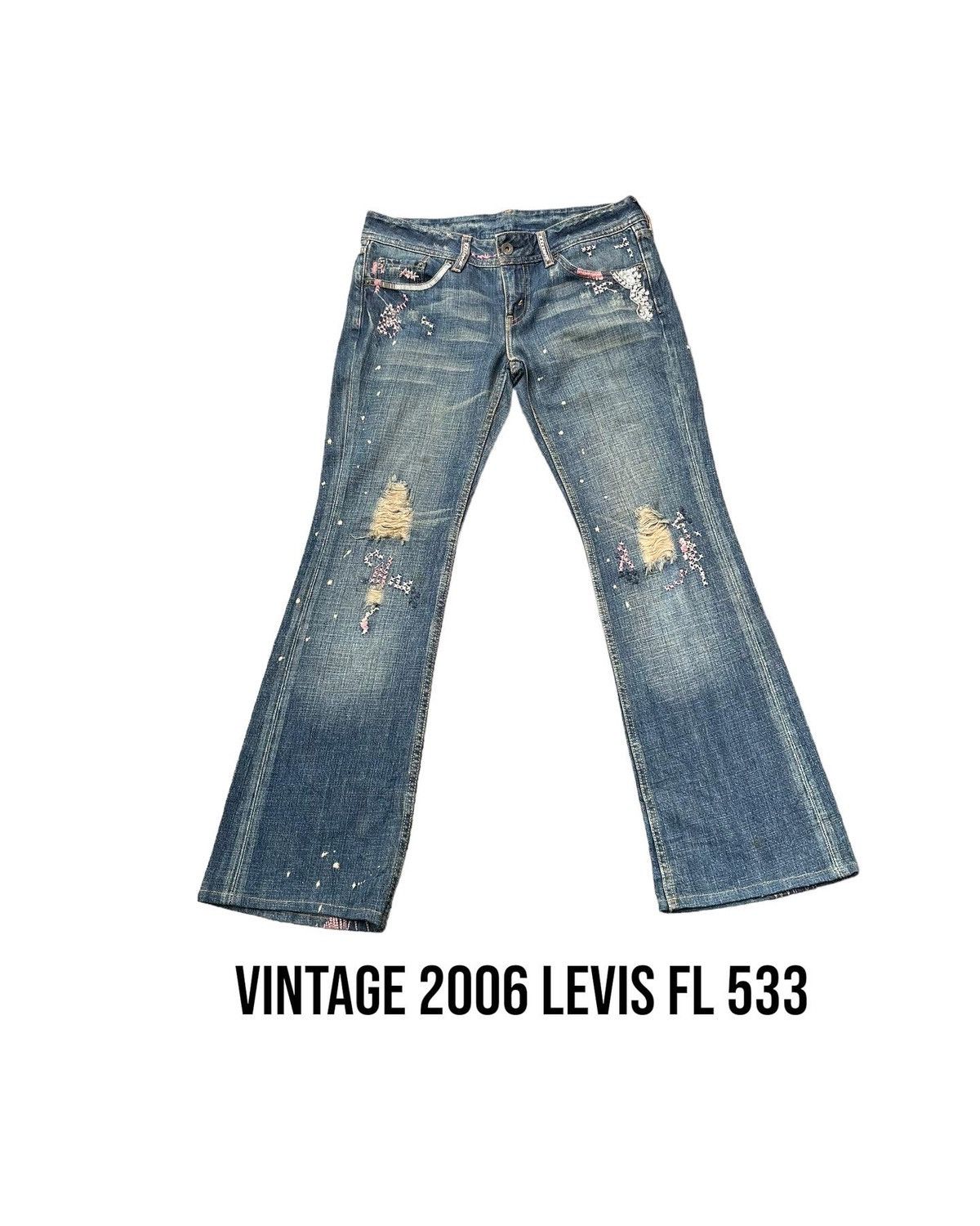 Levi's Vintage 2006 Levis FL 553 Distresed Custom Size 32" / US 10 / IT 46 - 1 Thumbnail