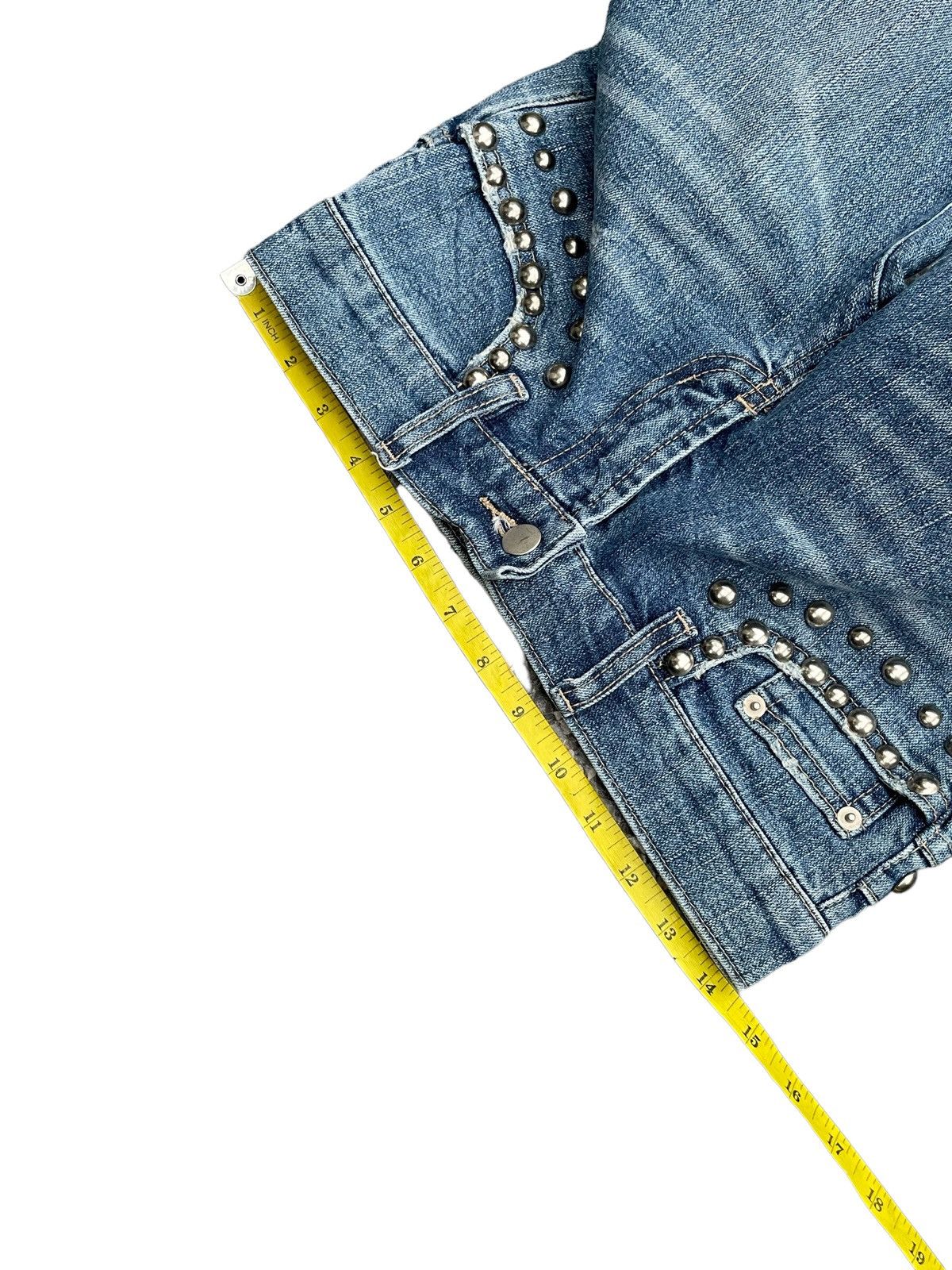 Designer Rosso Bianco Flare Distresed Denim Size 29" - 2 Thumbnail
