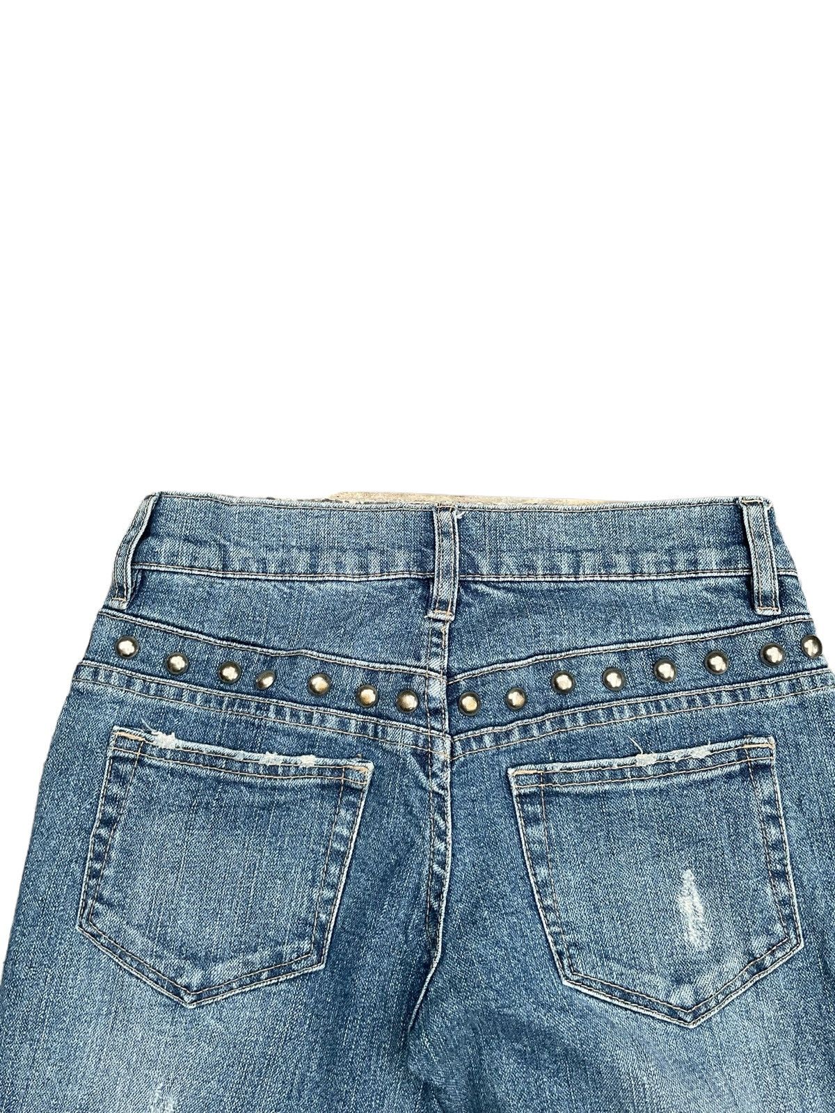 Designer Rosso Bianco Flare Distresed Denim Size 29" - 10 Thumbnail