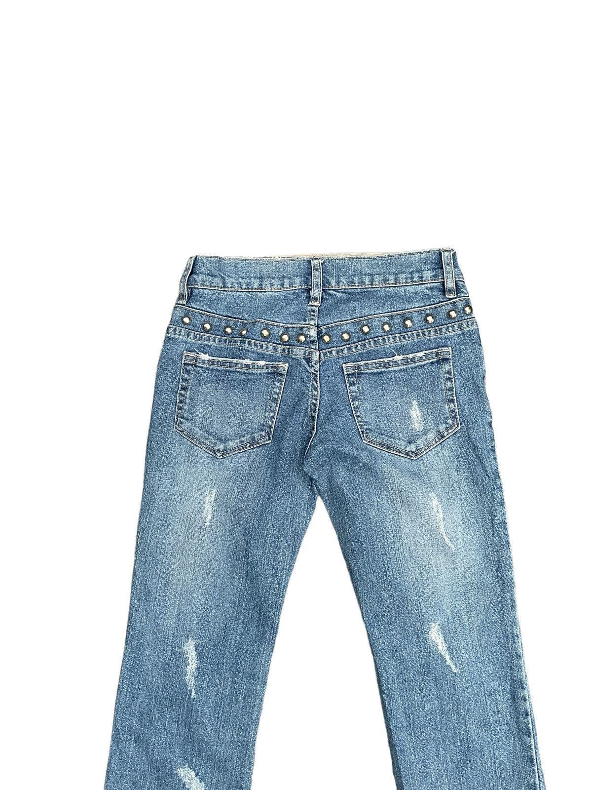 Designer Rosso Bianco Flare Distresed Denim Size 29" - 9 Thumbnail