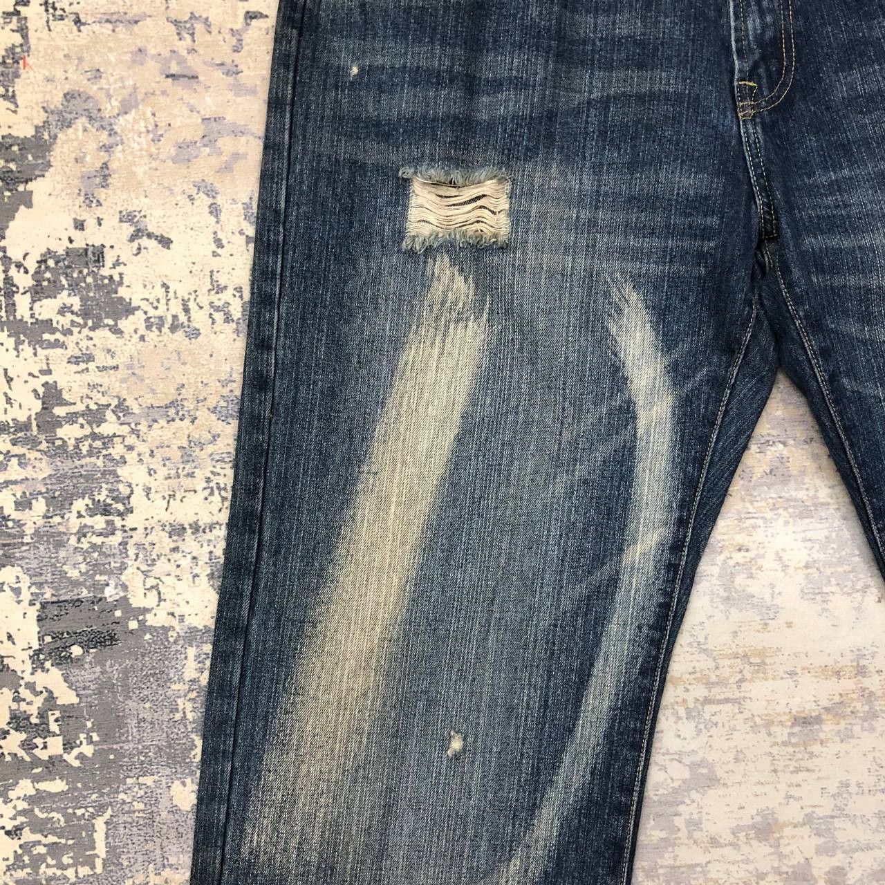 Abercrombie & Fitch P538 ABERCROMBIE AND FITCH FLARED RIPPED DENIM Size US 37 - 8 Thumbnail