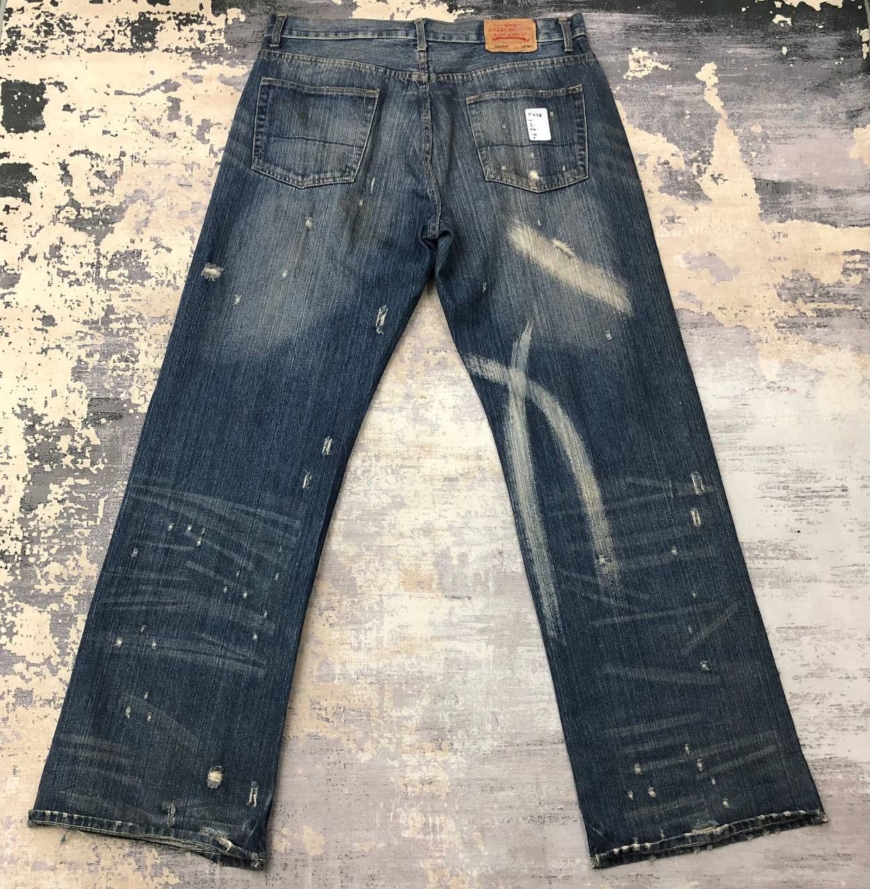 Abercrombie & Fitch P538 ABERCROMBIE AND FITCH FLARED RIPPED DENIM Size US 37 - 2 Thumbnail
