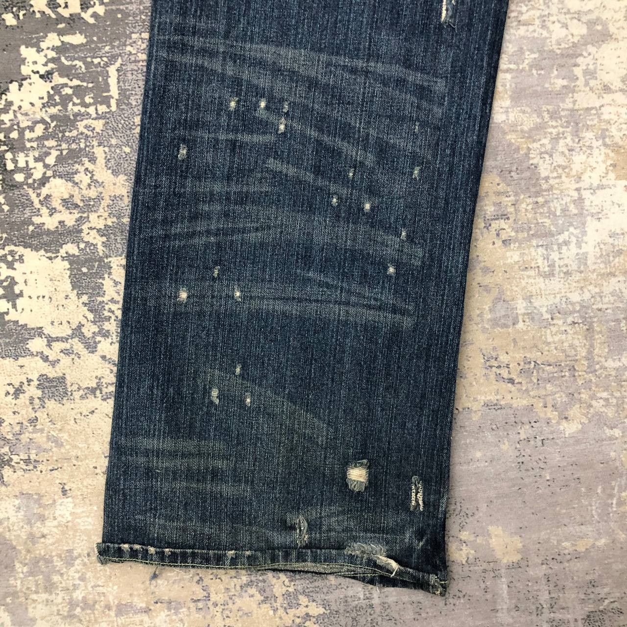 Abercrombie & Fitch P538 ABERCROMBIE AND FITCH FLARED RIPPED DENIM Size US 37 - 17 Thumbnail