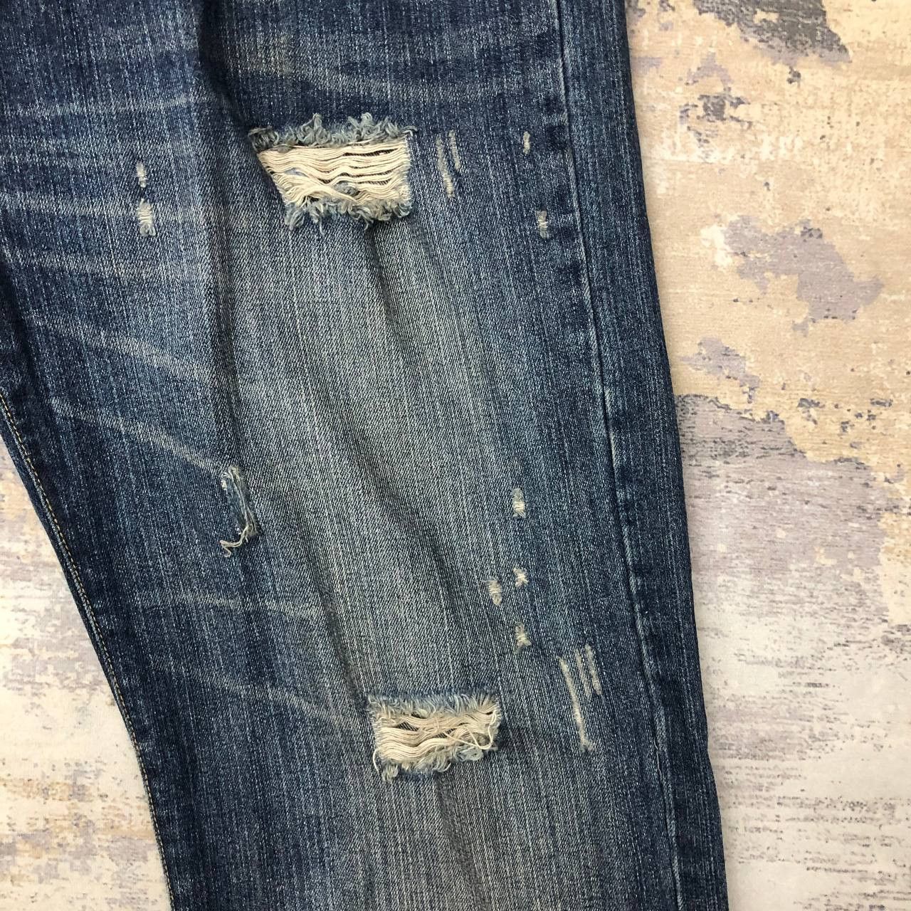 Abercrombie & Fitch P538 ABERCROMBIE AND FITCH FLARED RIPPED DENIM Size US 37 - 10 Thumbnail