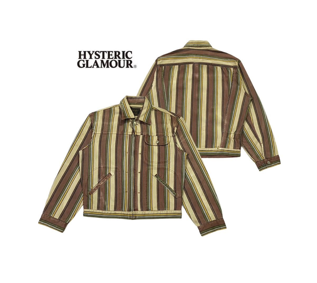 Hysteric Glamour Rare🔥Vintage Hysteric Glamour Jacket Stripes Design Size US M / EU 48-50 / 2 - 1 Thumbnail