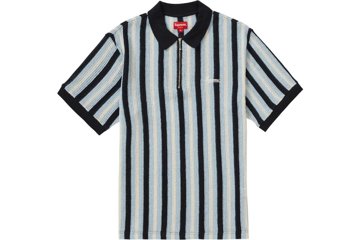 Supreme Striped Polo Sweater | Grailed