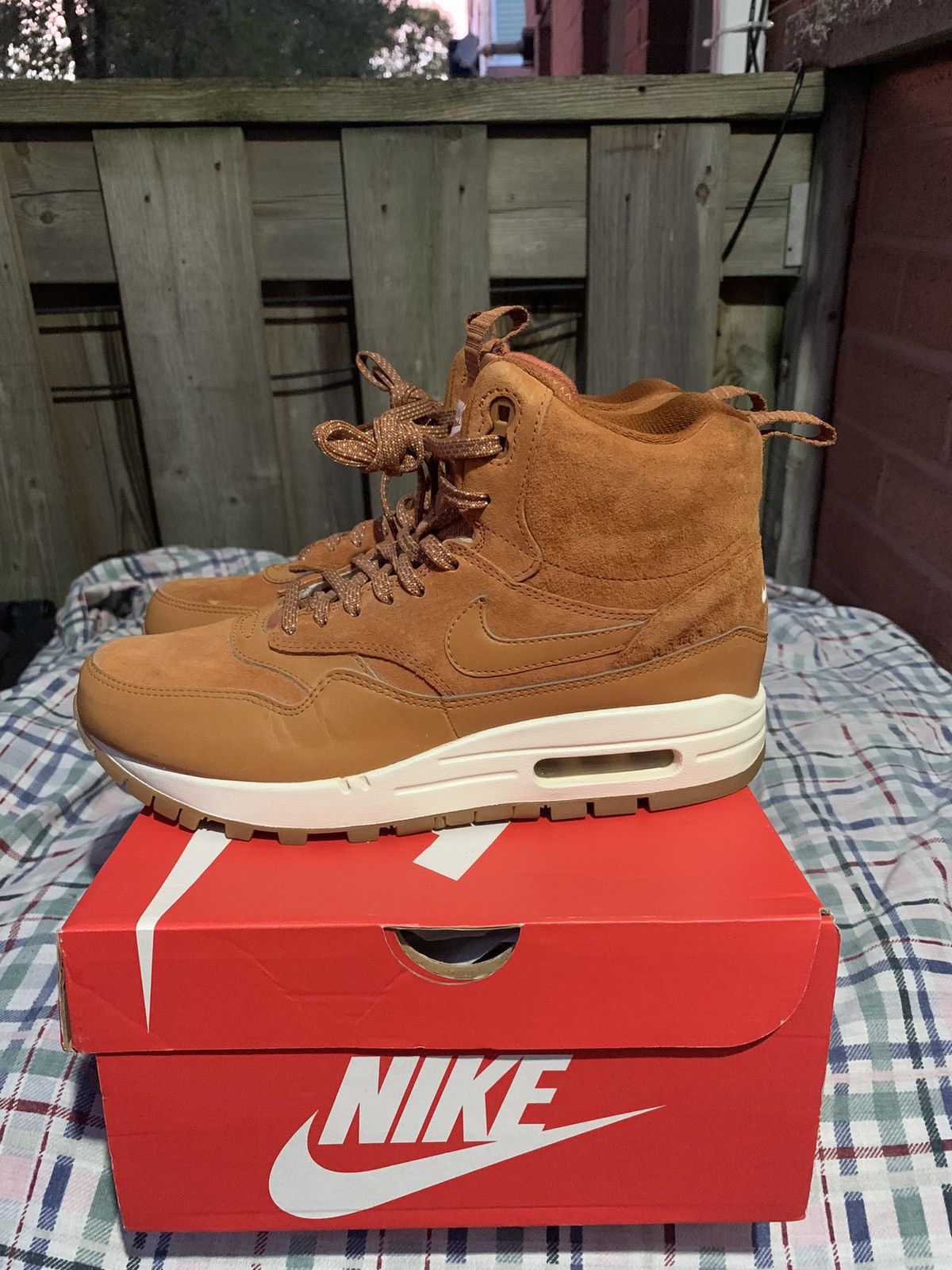 Nike Nike Air Max 1 Mid Sneakerboot Wheat Brown Size US 7.5 / EU 40-41 - 6 Thumbnail