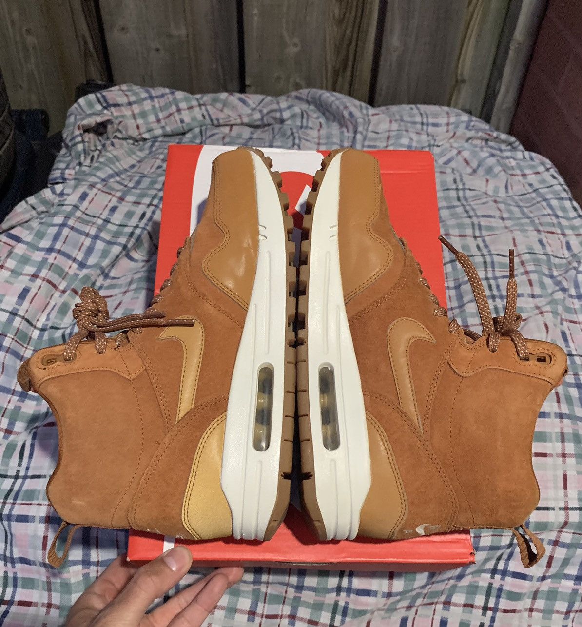 Nike Nike Air Max 1 Mid Sneakerboot Wheat Brown Size US 7.5 / EU 40-41 - 4 Thumbnail