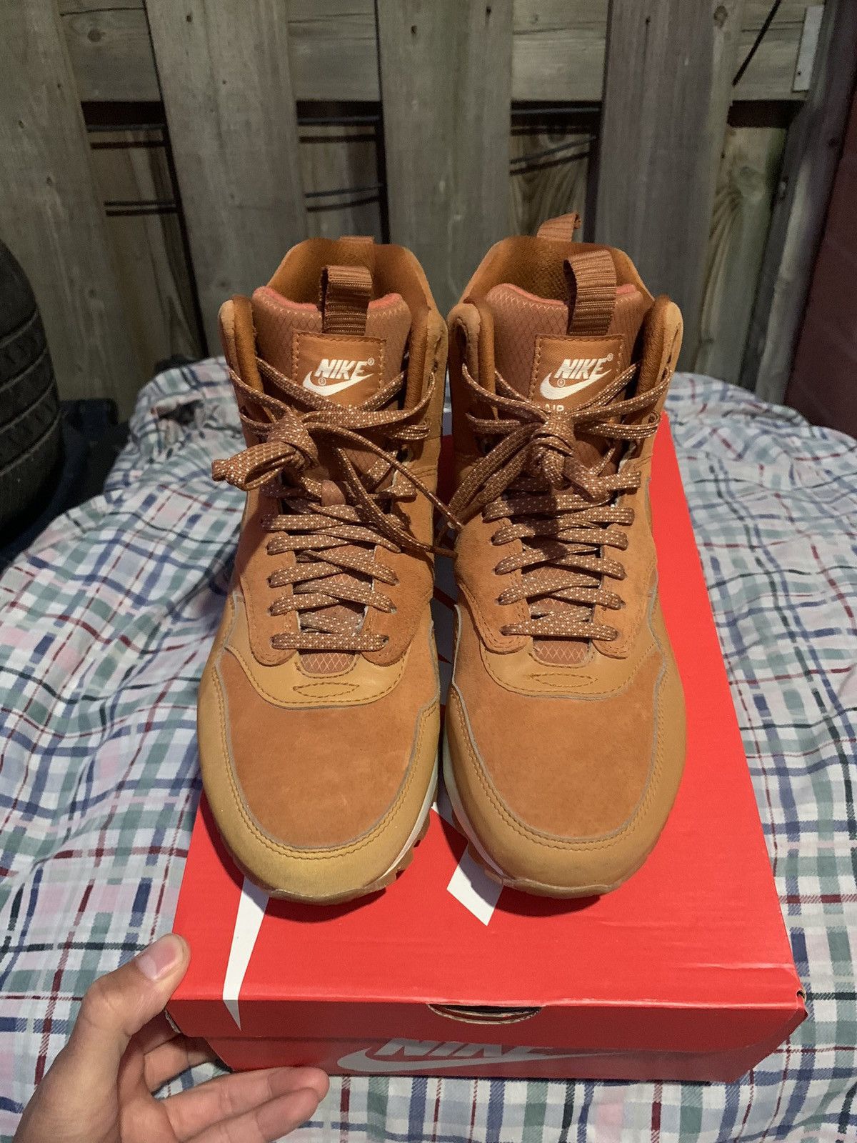 Nike Nike Air Max 1 Mid Sneakerboot Wheat Brown Size US 7.5 / EU 40-41 - 2 Thumbnail