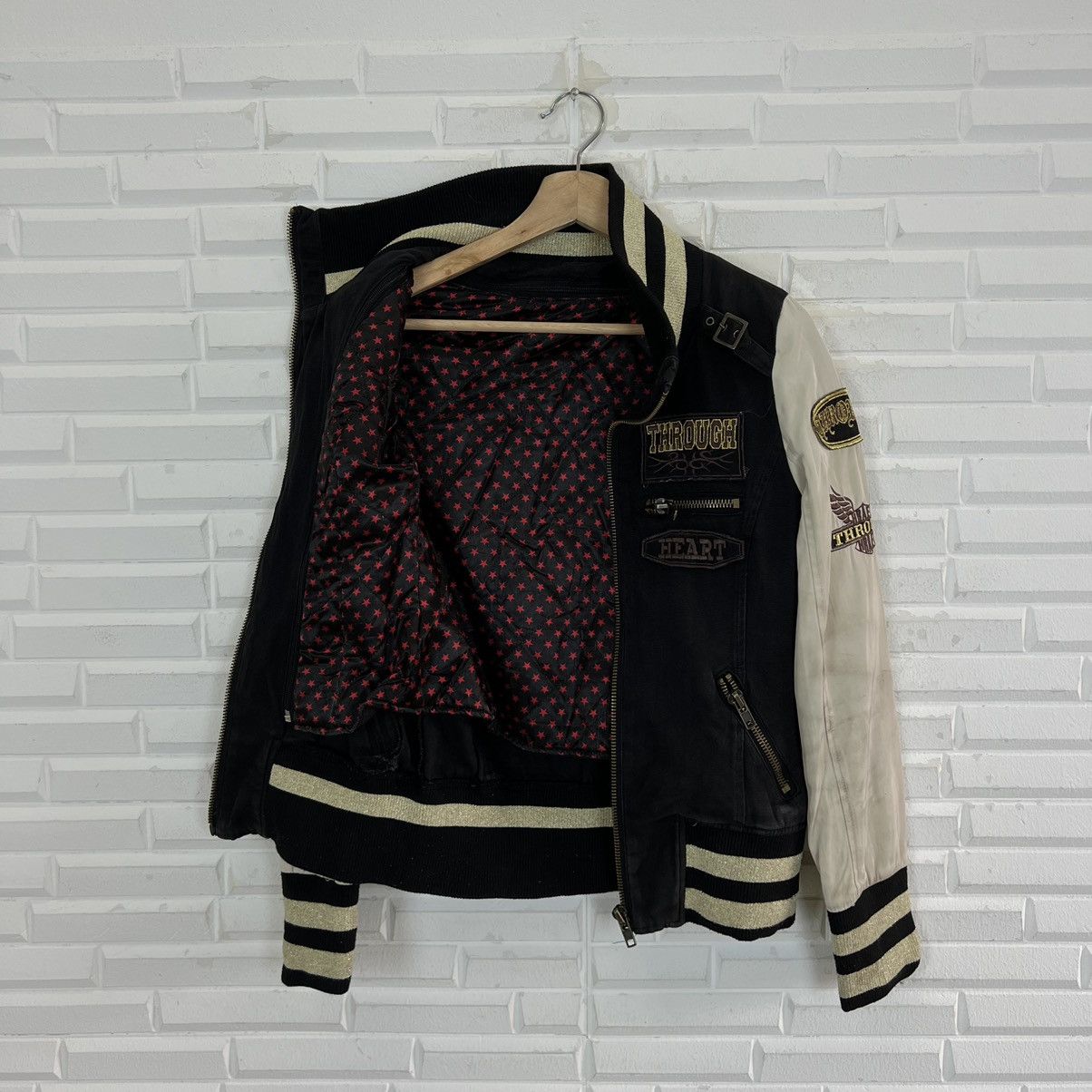 Hysteric Glamour VINTAGE THROUGH HEART VARSITY JACKET BIG LOGO RIDER Size US S / EU 44-46 / 1 - 10 Thumbnail