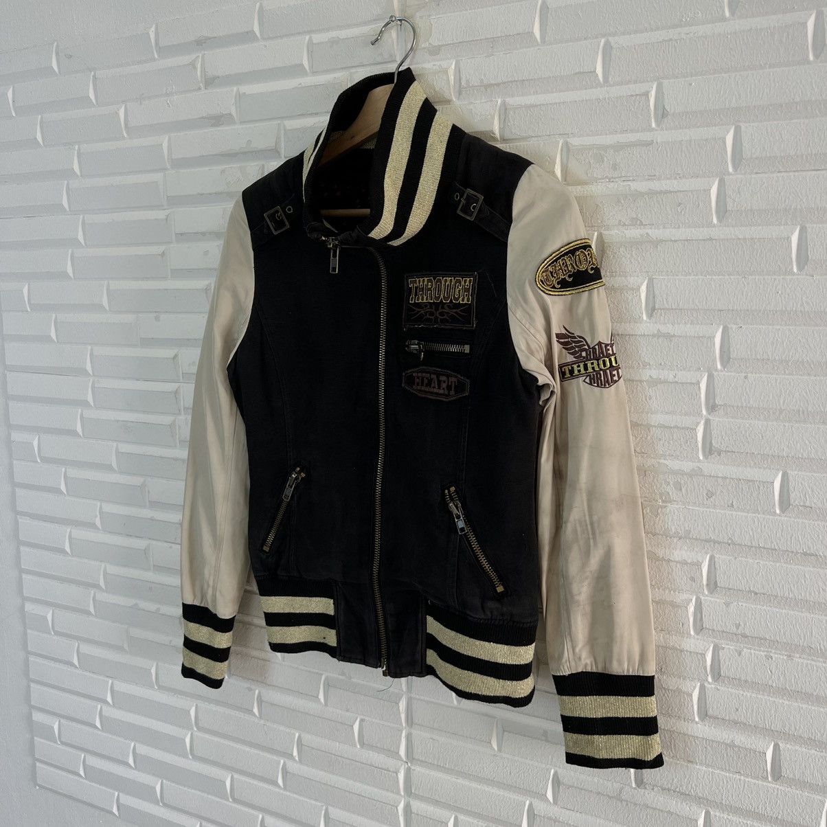 Hysteric Glamour VINTAGE THROUGH HEART VARSITY JACKET BIG LOGO RIDER Size US S / EU 44-46 / 1 - 2 Thumbnail