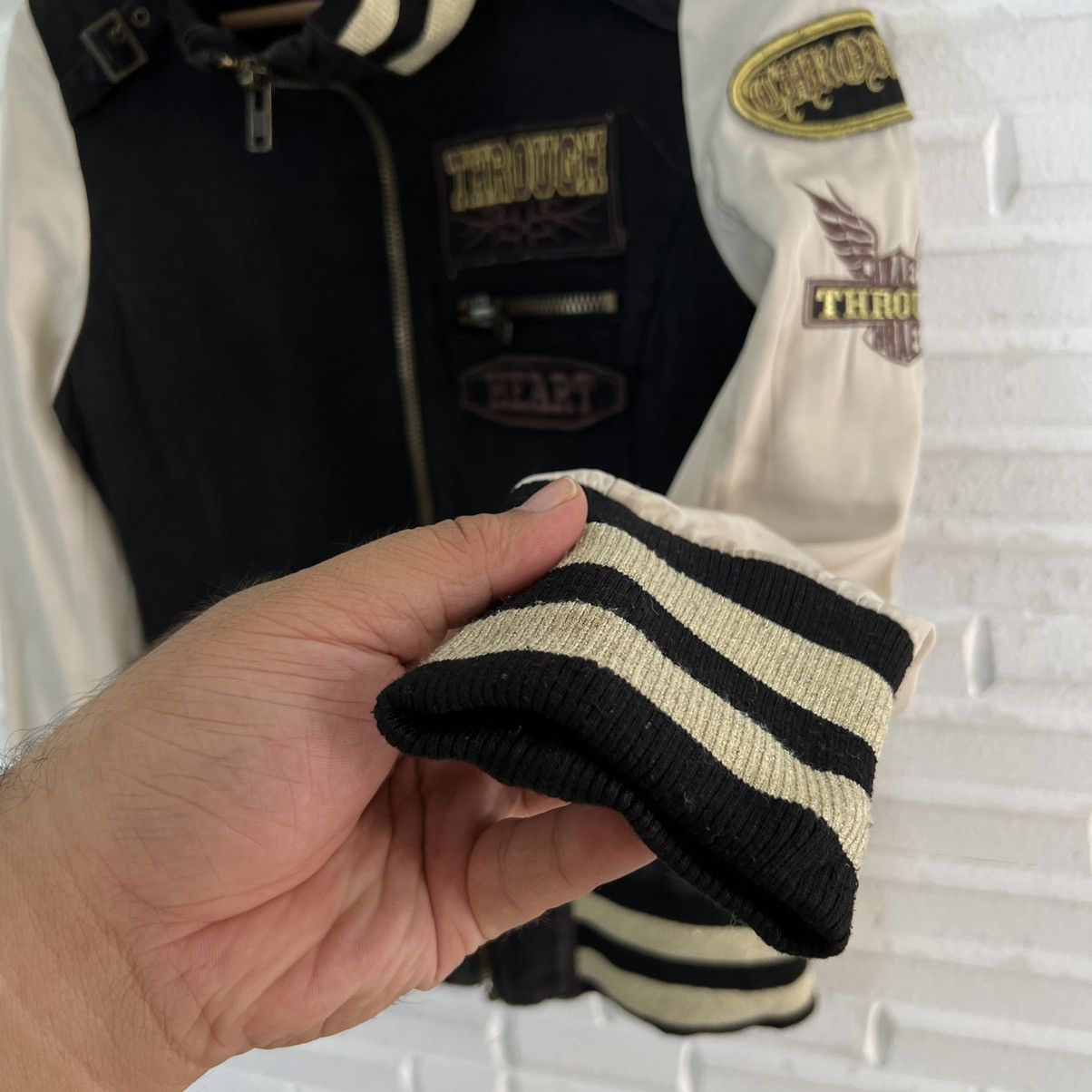 Hysteric Glamour VINTAGE THROUGH HEART VARSITY JACKET BIG LOGO RIDER Size US S / EU 44-46 / 1 - 6 Thumbnail
