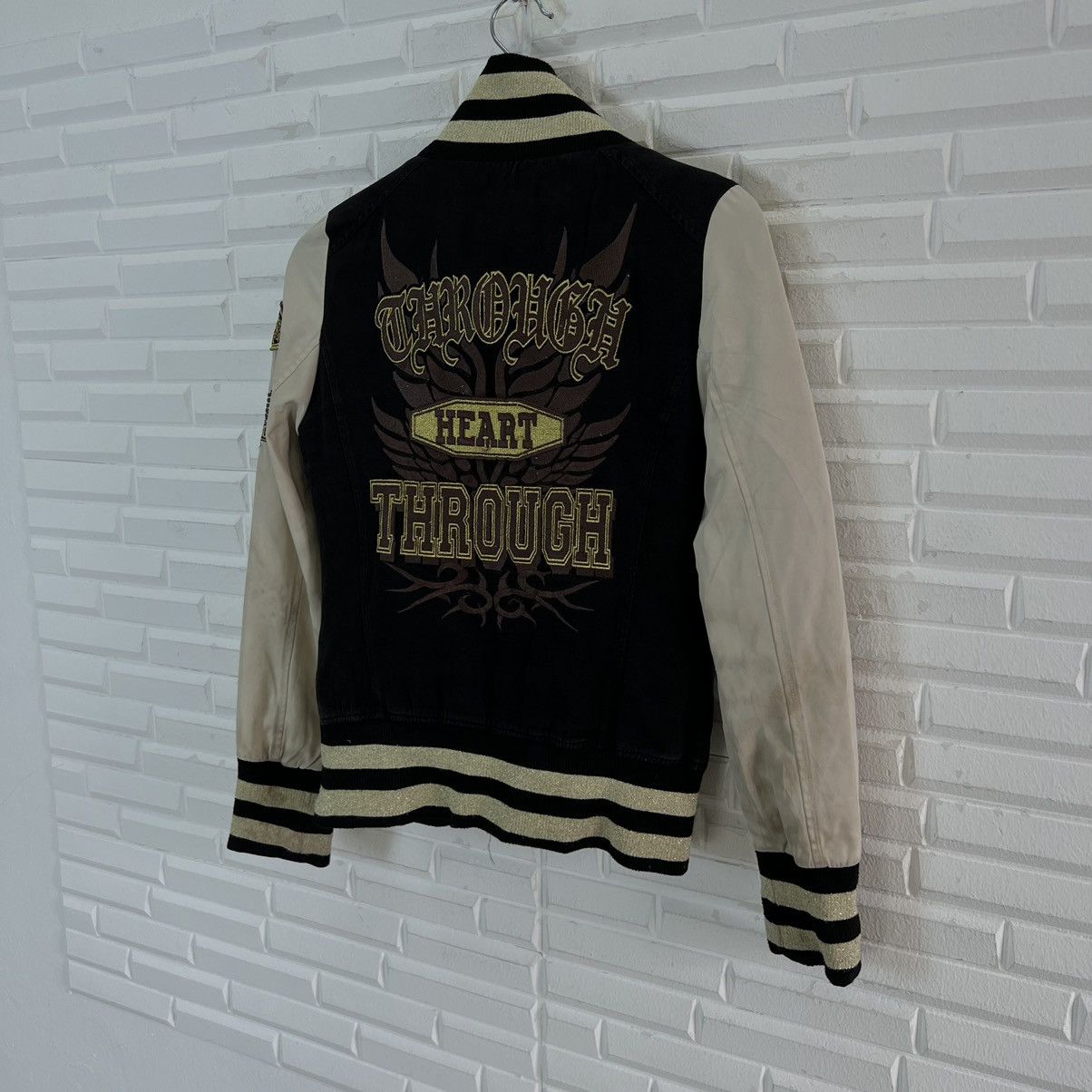 Hysteric Glamour VINTAGE THROUGH HEART VARSITY JACKET BIG LOGO RIDER Size US S / EU 44-46 / 1 - 8 Thumbnail