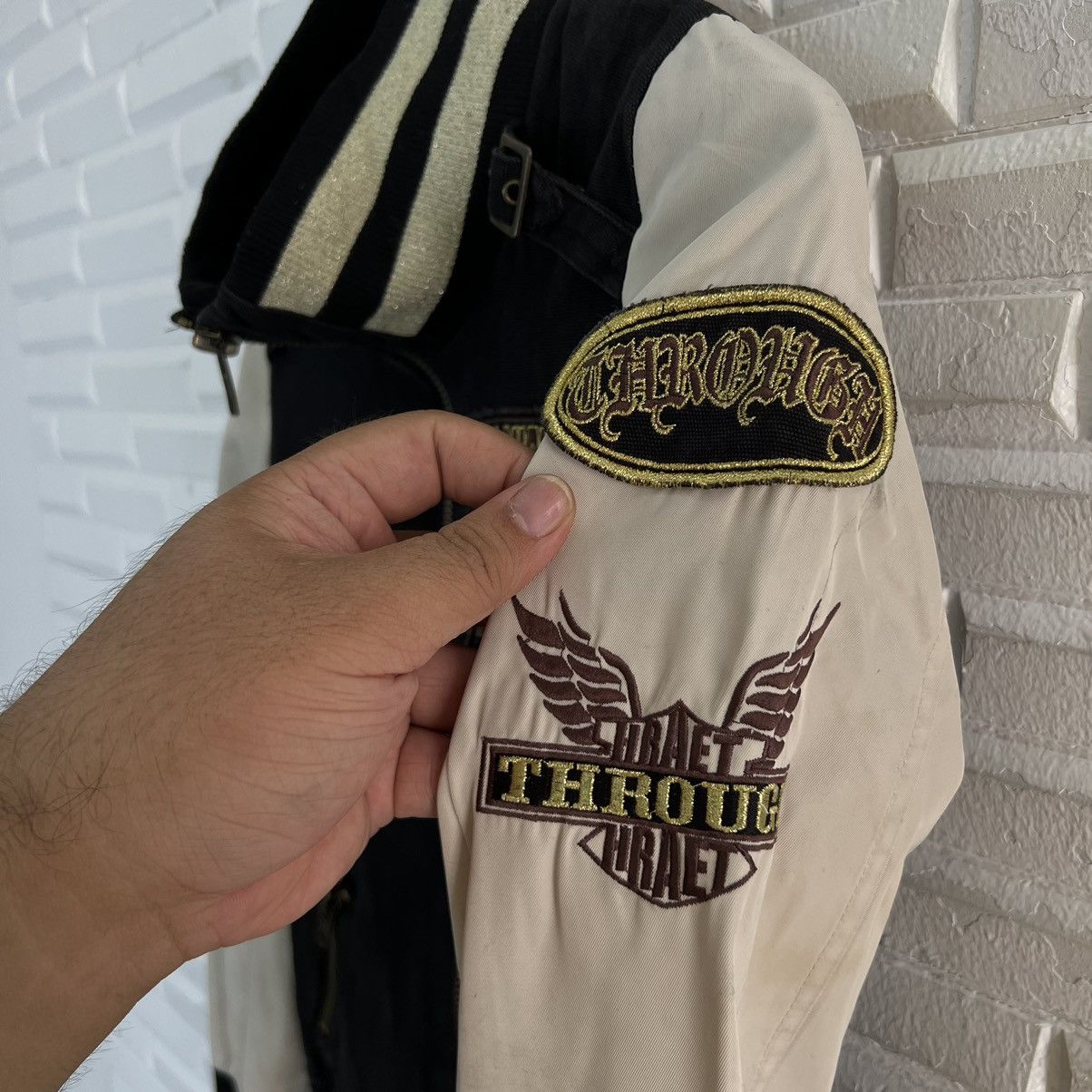 Hysteric Glamour VINTAGE THROUGH HEART VARSITY JACKET BIG LOGO RIDER Size US S / EU 44-46 / 1 - 5 Thumbnail