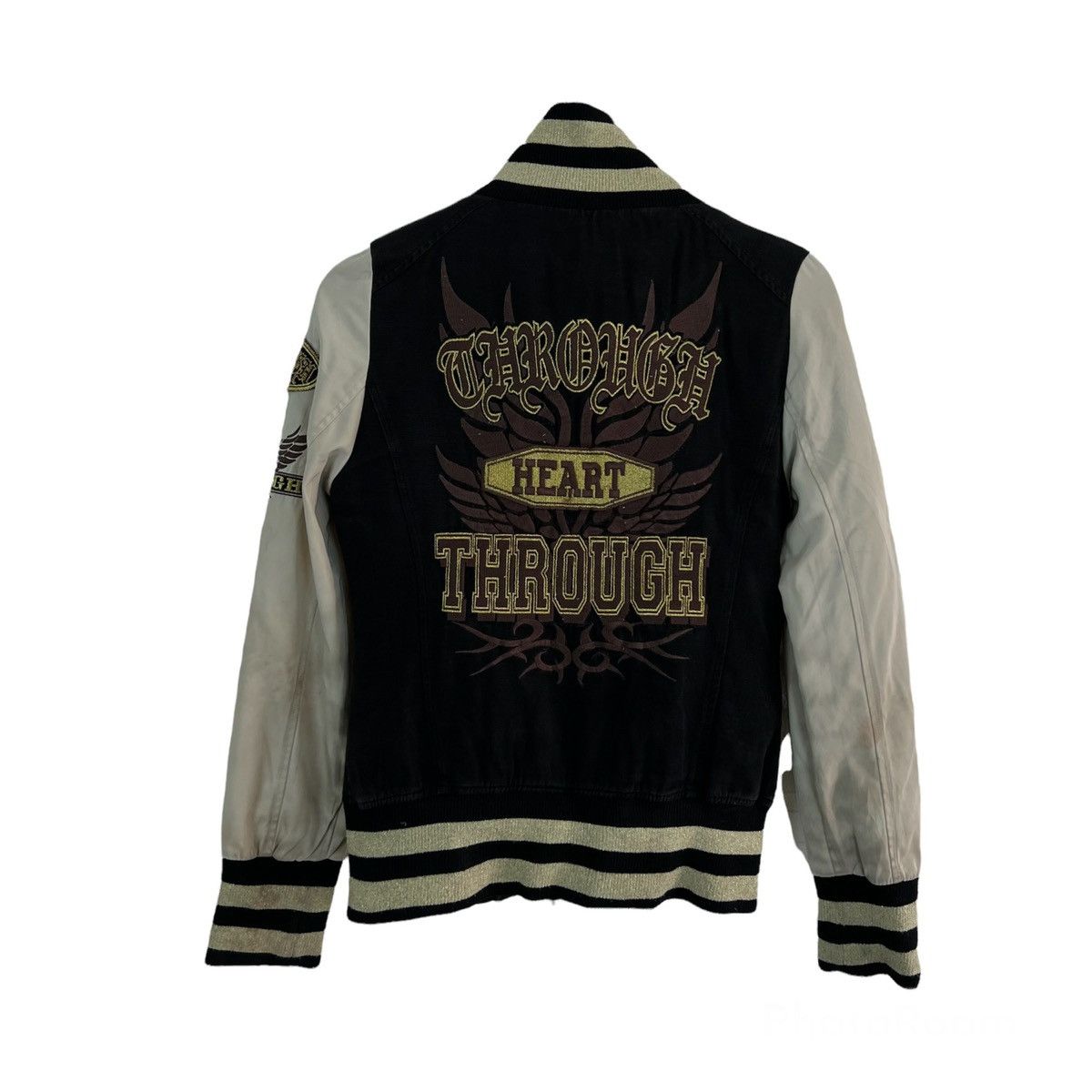 Hysteric Glamour VINTAGE THROUGH HEART VARSITY JACKET BIG LOGO RIDER Size US S / EU 44-46 / 1 - 1 Thumbnail