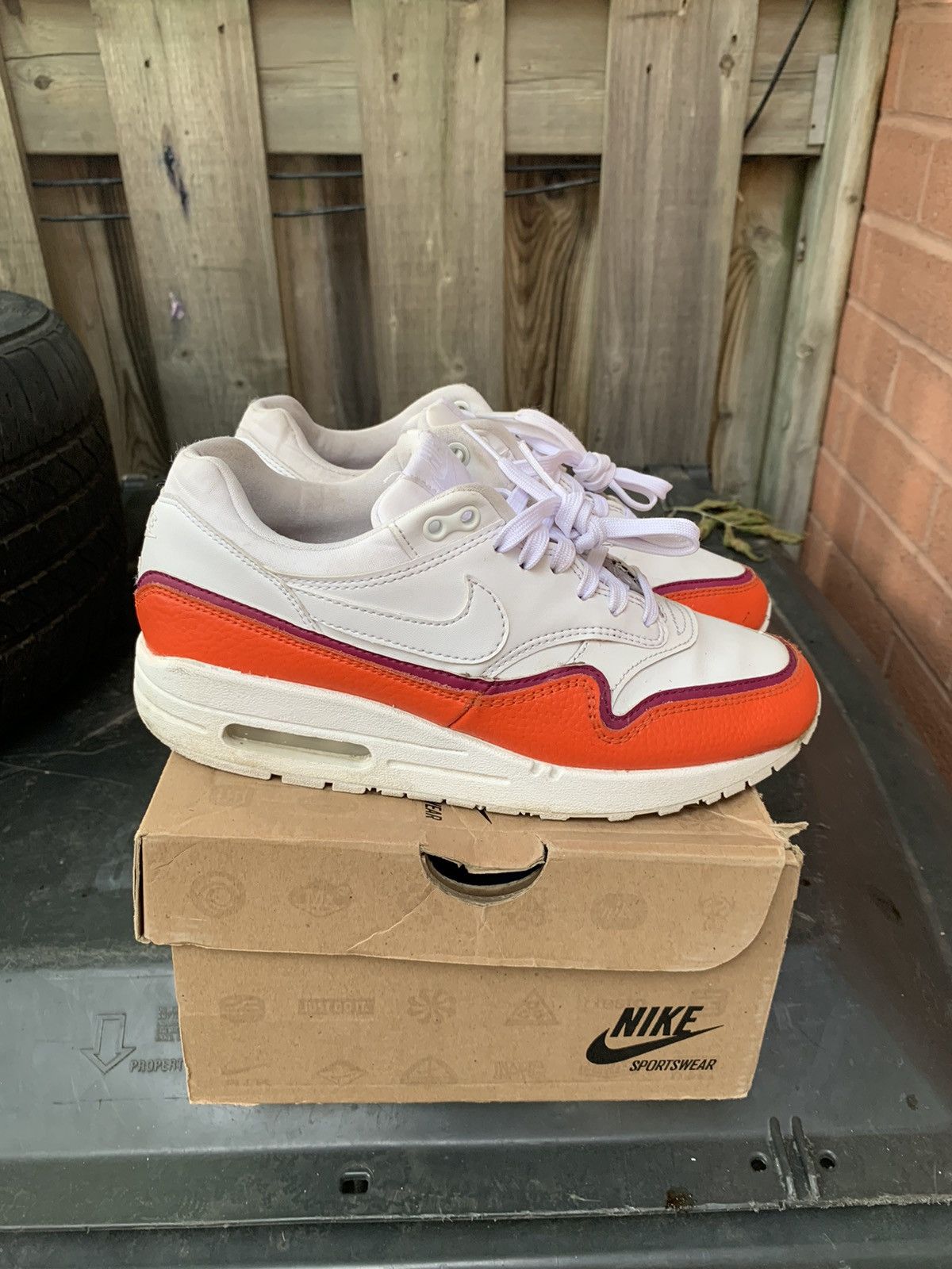 Nike Women’s Air Max 1 Double Layer Orange Size US 5 / EU 37 - 1 Thumbnail
