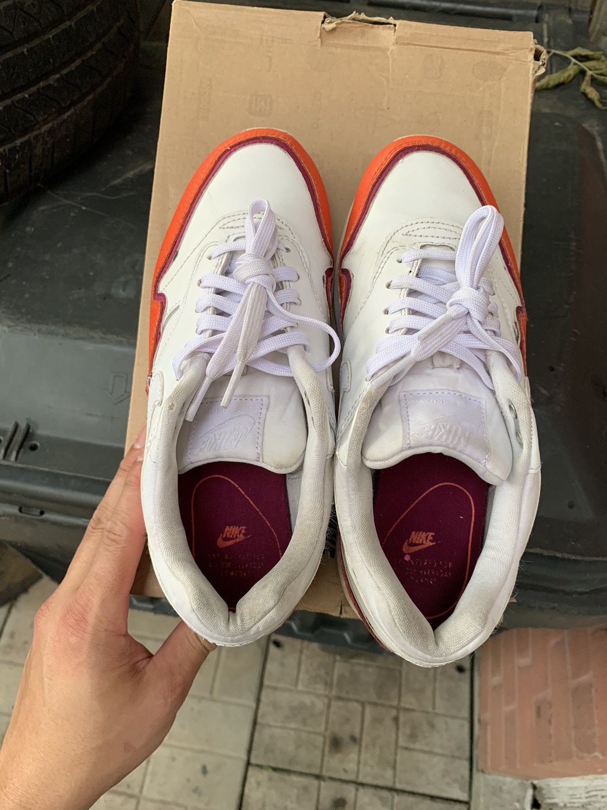 Nike Women’s Air Max 1 Double Layer Orange Size US 5 / EU 37 - 3 Thumbnail