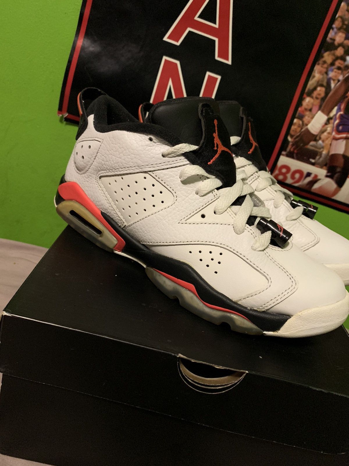 Jordan Brand Air Jordan 6 Retro Low BG Infrared Size US 6.5 / EU 39-40 - 4 Thumbnail