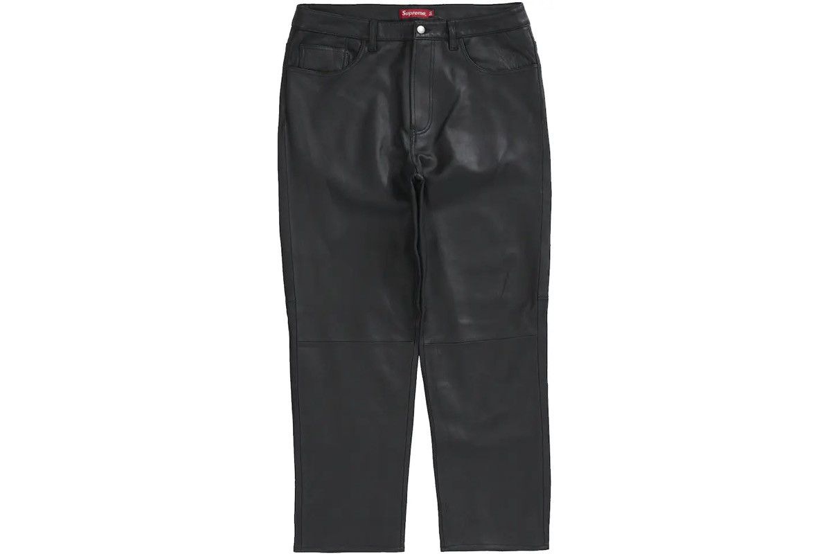 Supreme Supreme Lamb Skin Leather 5-Pocket Jean FW21 Size US 32 / EU 48 - 3 Thumbnail