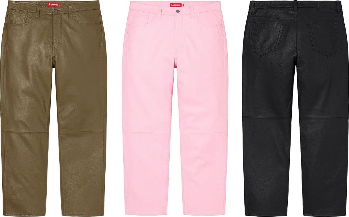 Supreme Supreme Lamb Skin Leather 5-Pocket Jean FW21 Size US 32 / EU 48 - 5 Thumbnail