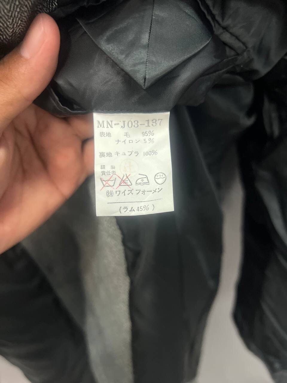 Yohji Yamamoto Ys FOR MEN BLAZERS FISHBONE Size 42L - 9 Thumbnail