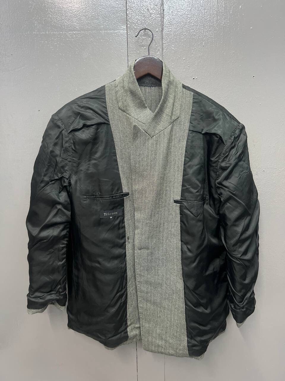 Yohji Yamamoto Ys FOR MEN BLAZERS FISHBONE Size 42L - 7 Thumbnail