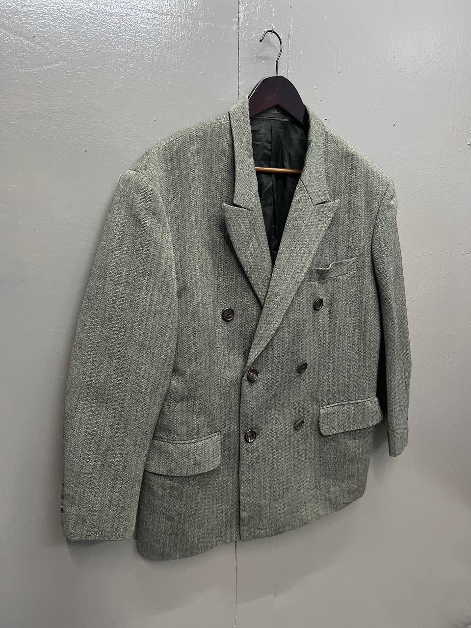 Yohji Yamamoto Ys FOR MEN BLAZERS FISHBONE Size 42L - 2 Thumbnail