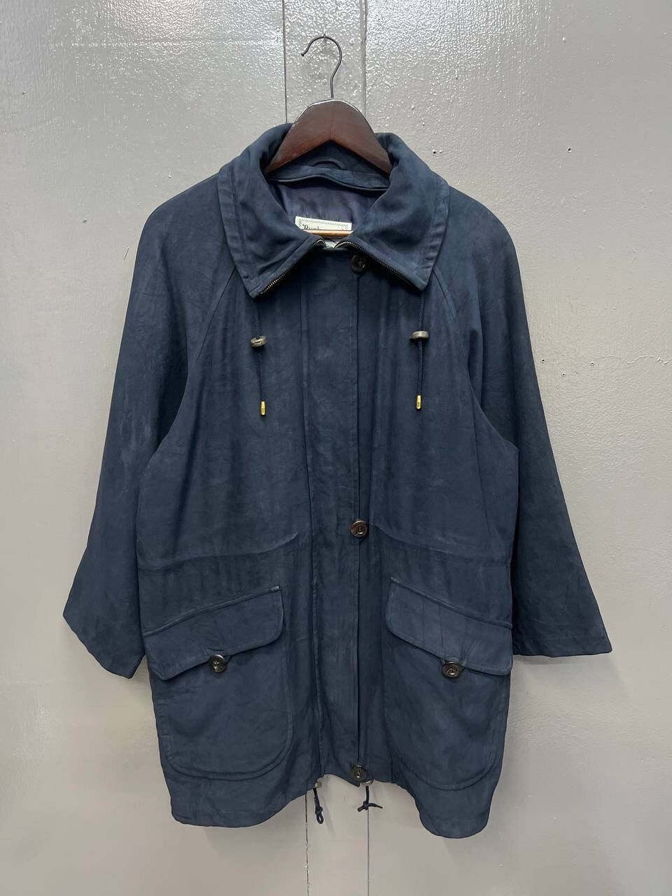 image of Burberry’S Velvet Coat in Navy, Men's (Size Medium)