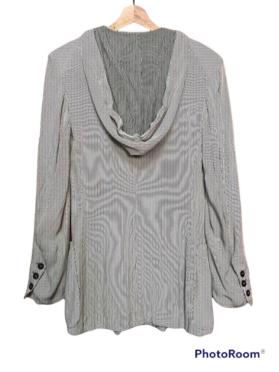 Jean Paul Gaultier ARCHIVE🔥JEAN PAUL GAULTIER FEMME HOODIE STRIPE JACKET Size S / US 4 / IT 40 - 2 Thumbnail