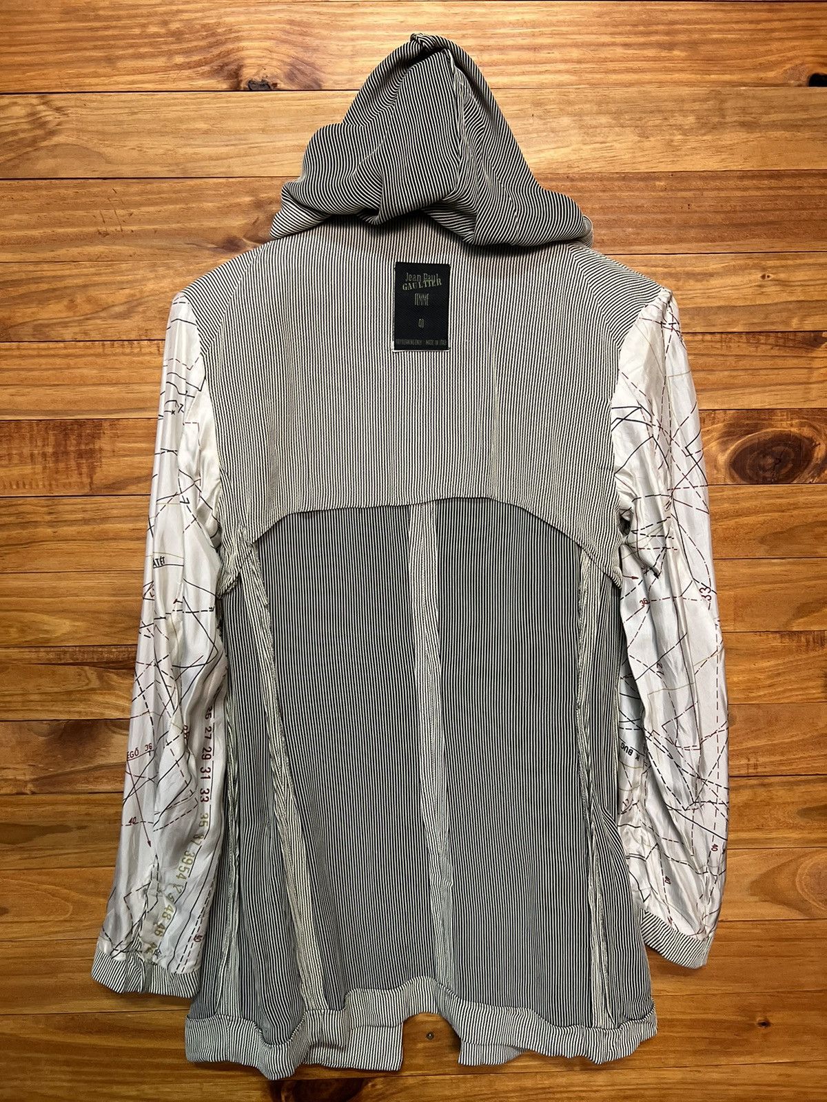 Jean Paul Gaultier ARCHIVE🔥JEAN PAUL GAULTIER FEMME HOODIE STRIPE JACKET Size S / US 4 / IT 40 - 19 Thumbnail