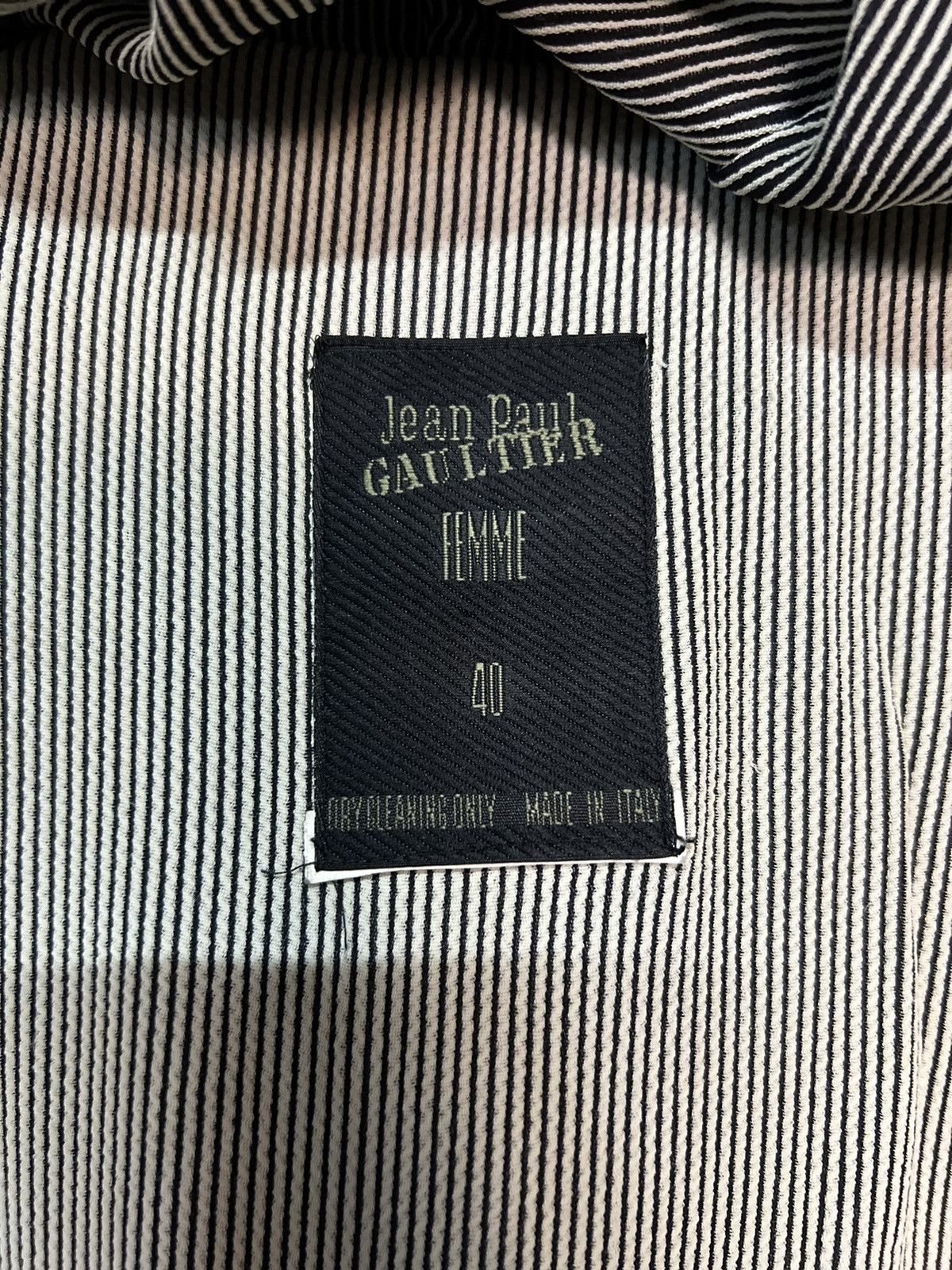 Jean Paul Gaultier ARCHIVE🔥JEAN PAUL GAULTIER FEMME HOODIE STRIPE JACKET Size S / US 4 / IT 40 - 20 Thumbnail
