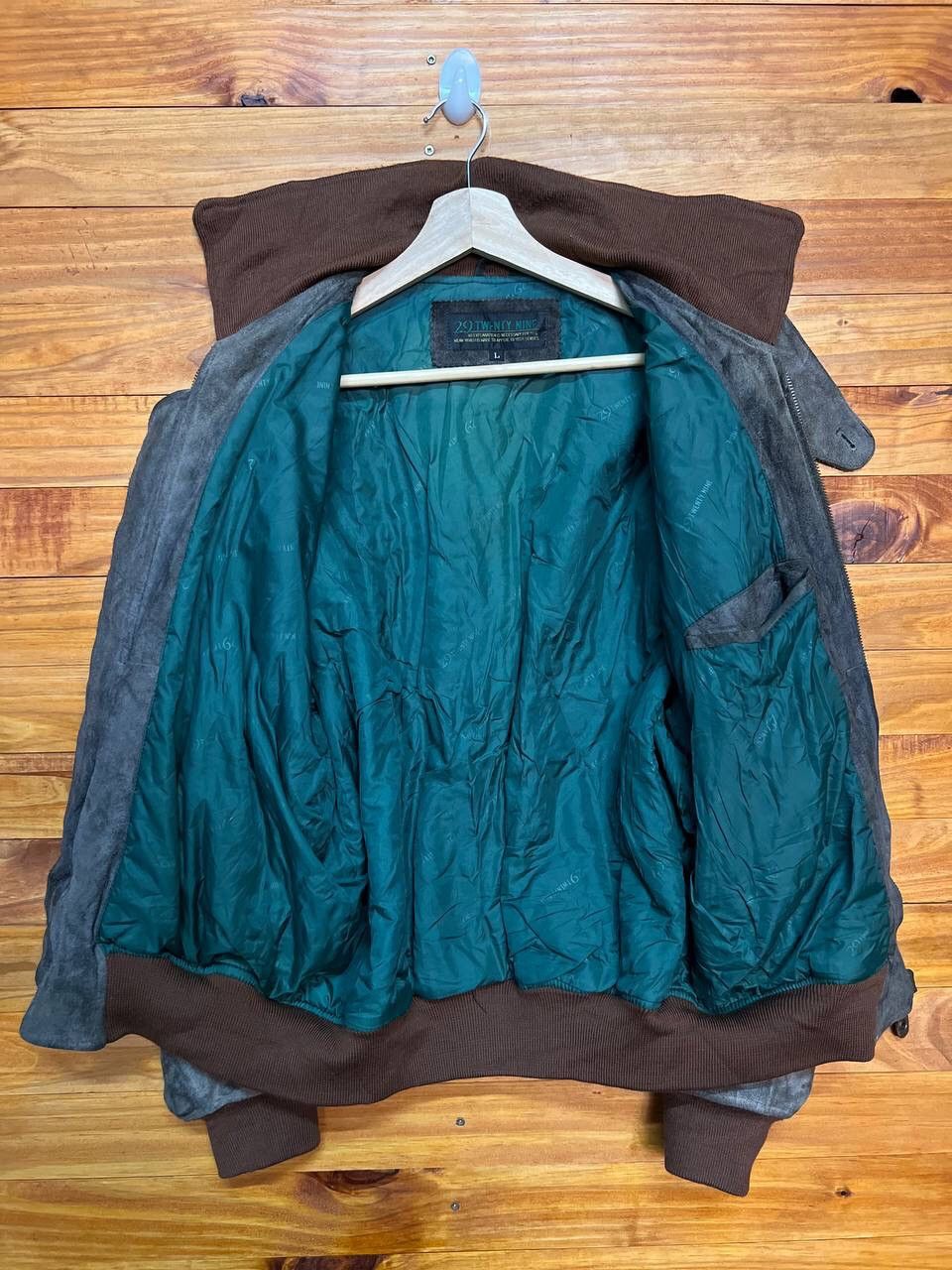 Japanese Brand VINTAGE 29 TWENTY NINE SUEDE LEATHER BOMBER JACKET Size US L / EU 52-54 / 3 - 18 Thumbnail
