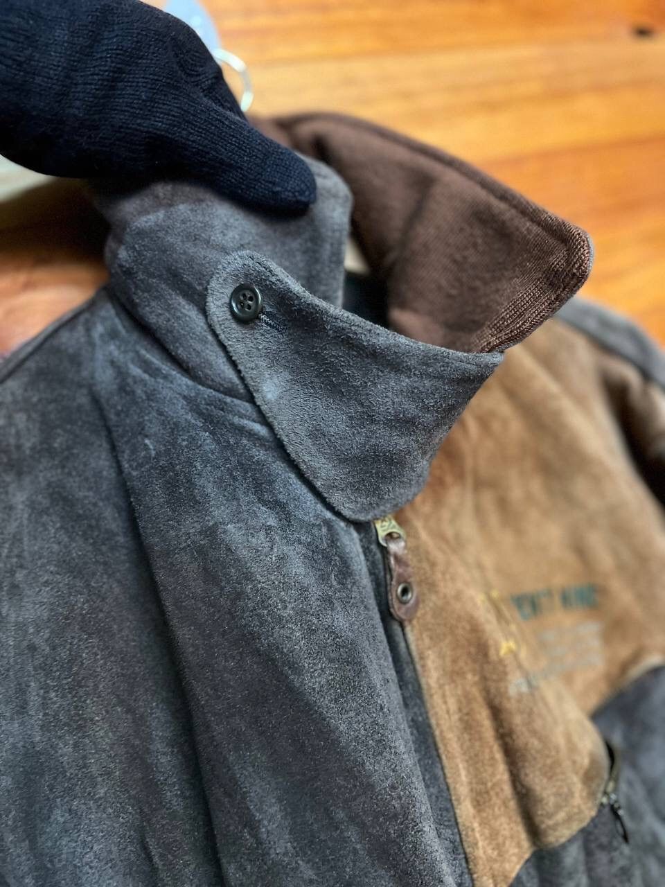 Japanese Brand VINTAGE 29 TWENTY NINE SUEDE LEATHER BOMBER JACKET Size US L / EU 52-54 / 3 - 11 Thumbnail
