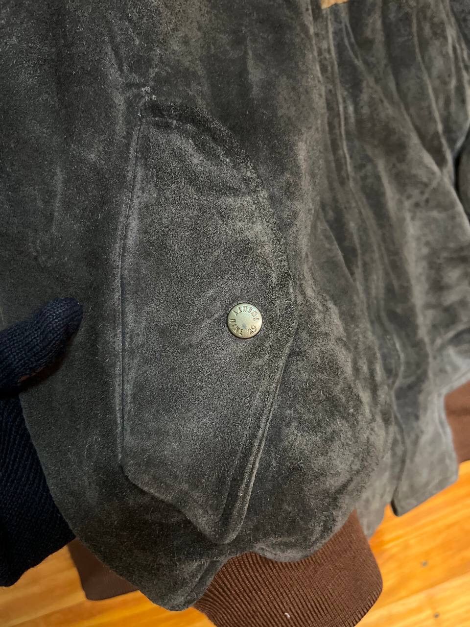 Japanese Brand VINTAGE 29 TWENTY NINE SUEDE LEATHER BOMBER JACKET Size US L / EU 52-54 / 3 - 5 Thumbnail