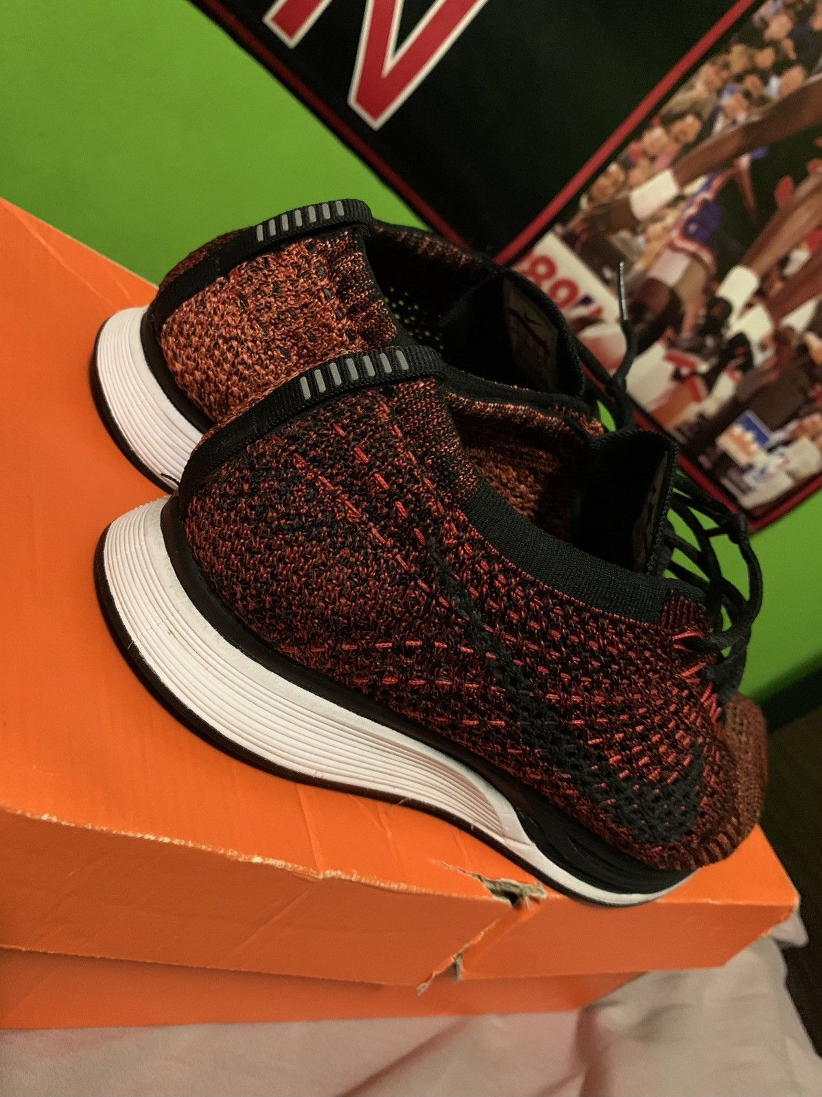Nike Flyknit Racer Fire Rooster 2017 Size US 7 / EU 40 - 5 Thumbnail