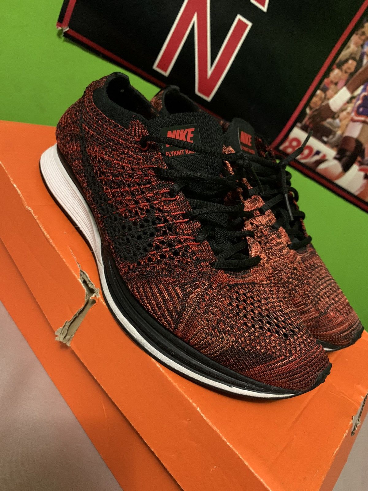 Nike Flyknit Racer Fire Rooster 2017 Size US 7 / EU 40 - 4 Thumbnail