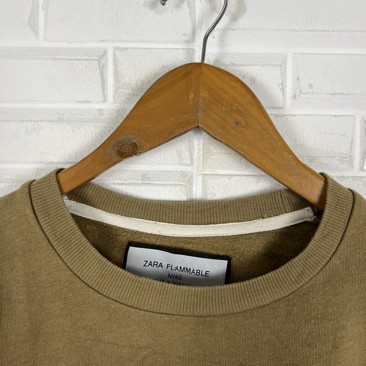 Japanese Brand ZARA FLAMMABLE SWEATSHIRT BIG LOGO Size US M / EU 48-50 / 2 - 5 Thumbnail